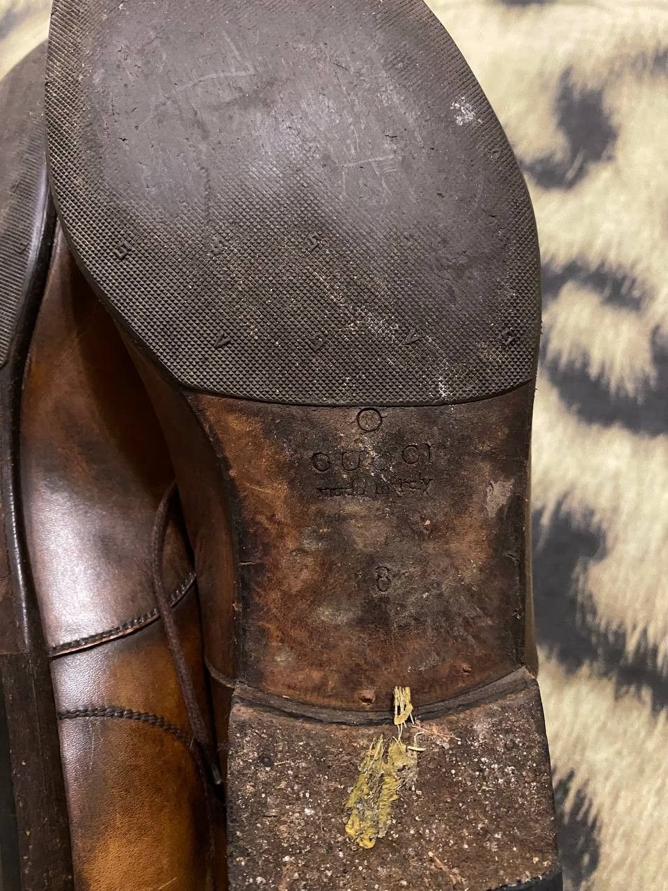 Gucci GUCCI brown leather cap-toe oxford dress CASUAL shoes Size US 8 / EU 41 - 4 Thumbnail