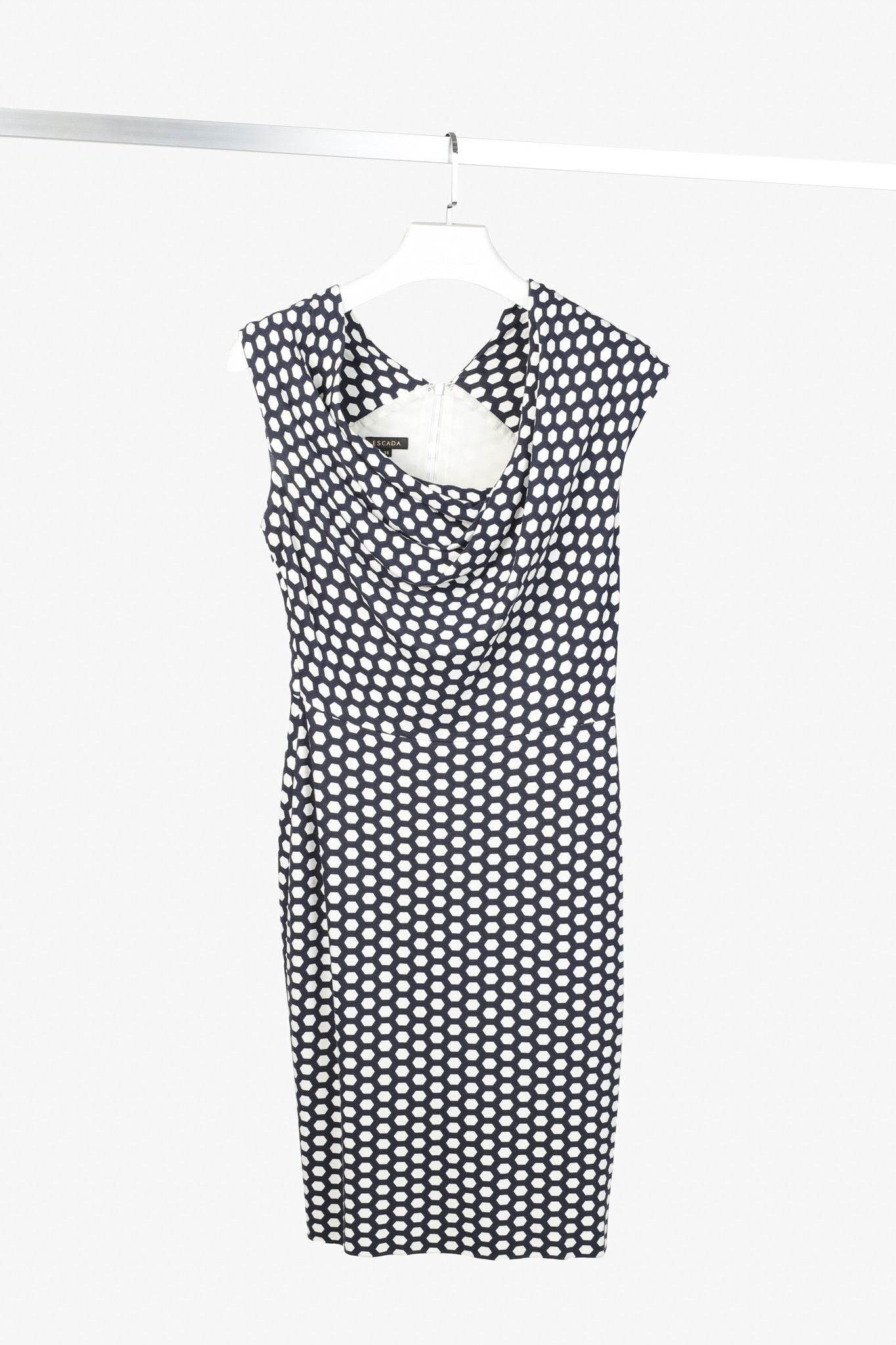 Escada Escada Diarina Marine Geometric Print Dress Size XS / US 0-2 / IT 36-38 - 1 Thumbnail