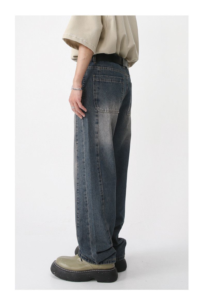 Japanese Brand × Jean Retro straight-leg distressed side pocket casual jeans Size US 32 / EU 48 - 3 Thumbnail