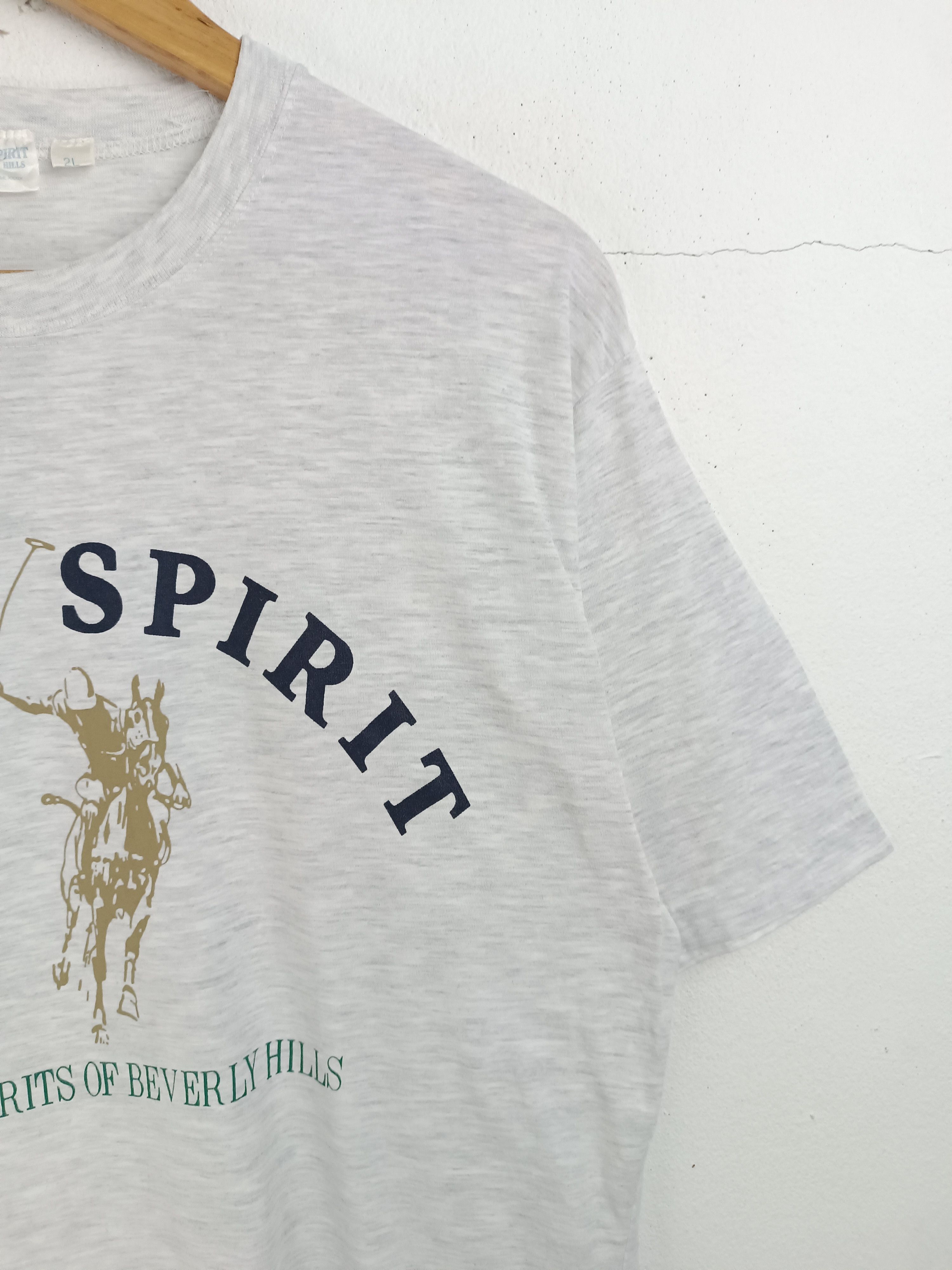 Vintage VINTAGE 90'S POLO SPIRIT CLASSIC LOGO SINGLE STITCH RARE TEE Size US M / EU 48-50 / 2 - 6 Thumbnail