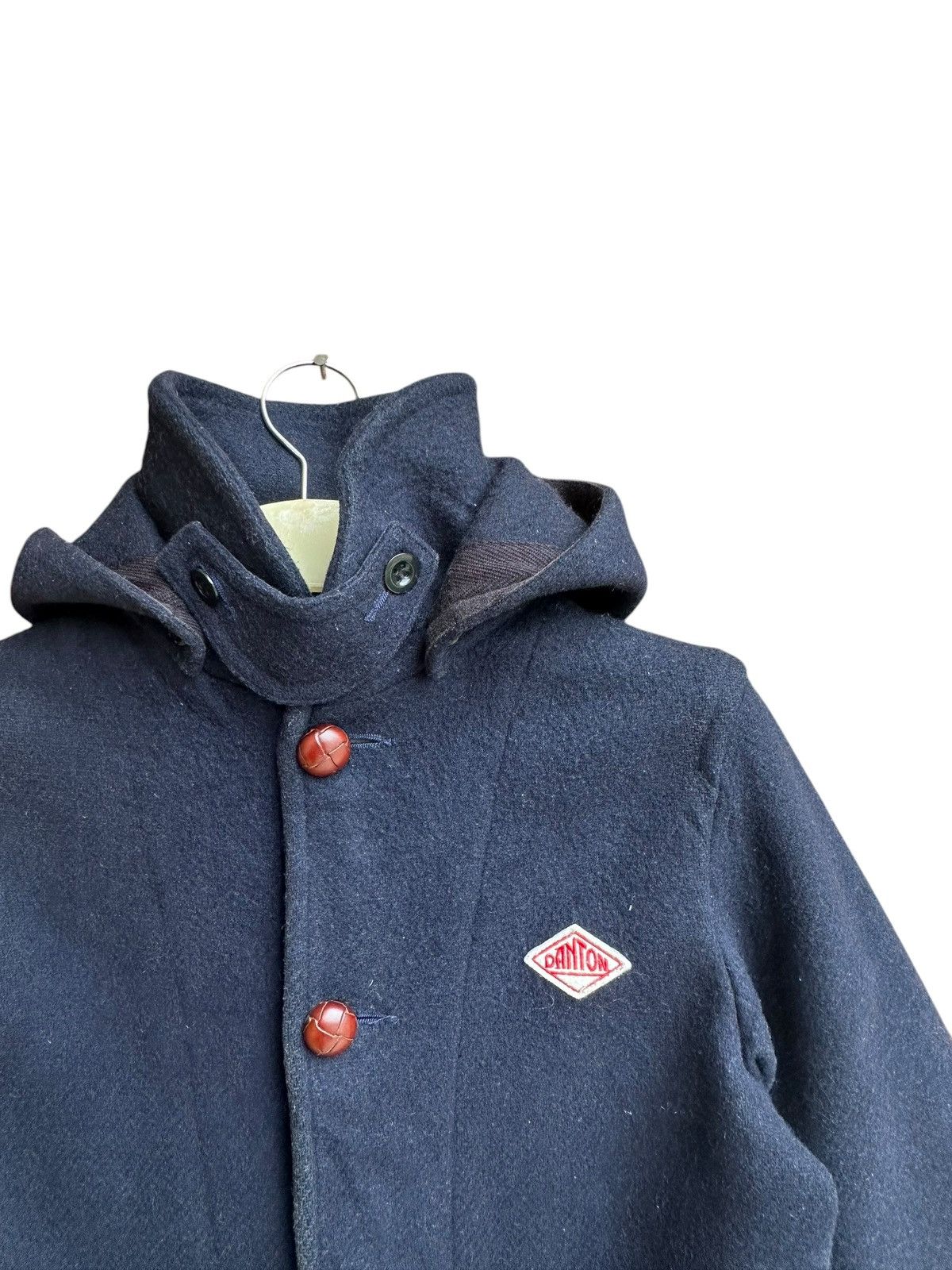 Danton Danton Wool Hooded Coat Navy Workwear Jacket Chore Style Size S / US 4 / IT 40 - 3 Thumbnail