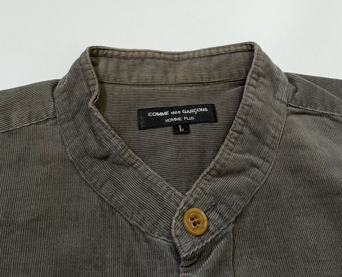 Comme des Garcons Cdg homme plus AD2002 washed corduroy collarless button up Size US L / EU 52-54 / 3 - 4 Thumbnail