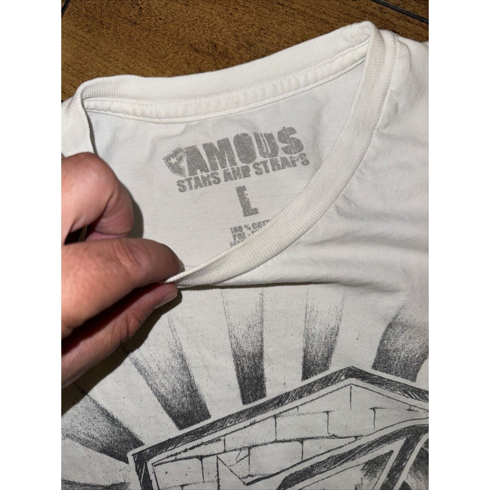 Band Tees × Famous Stars And Straps × Vintage Famous Stars And Straps T-Shirt White Large Y2K 21x26 Size US L / EU 52-54 / 3 - 5 Thumbnail