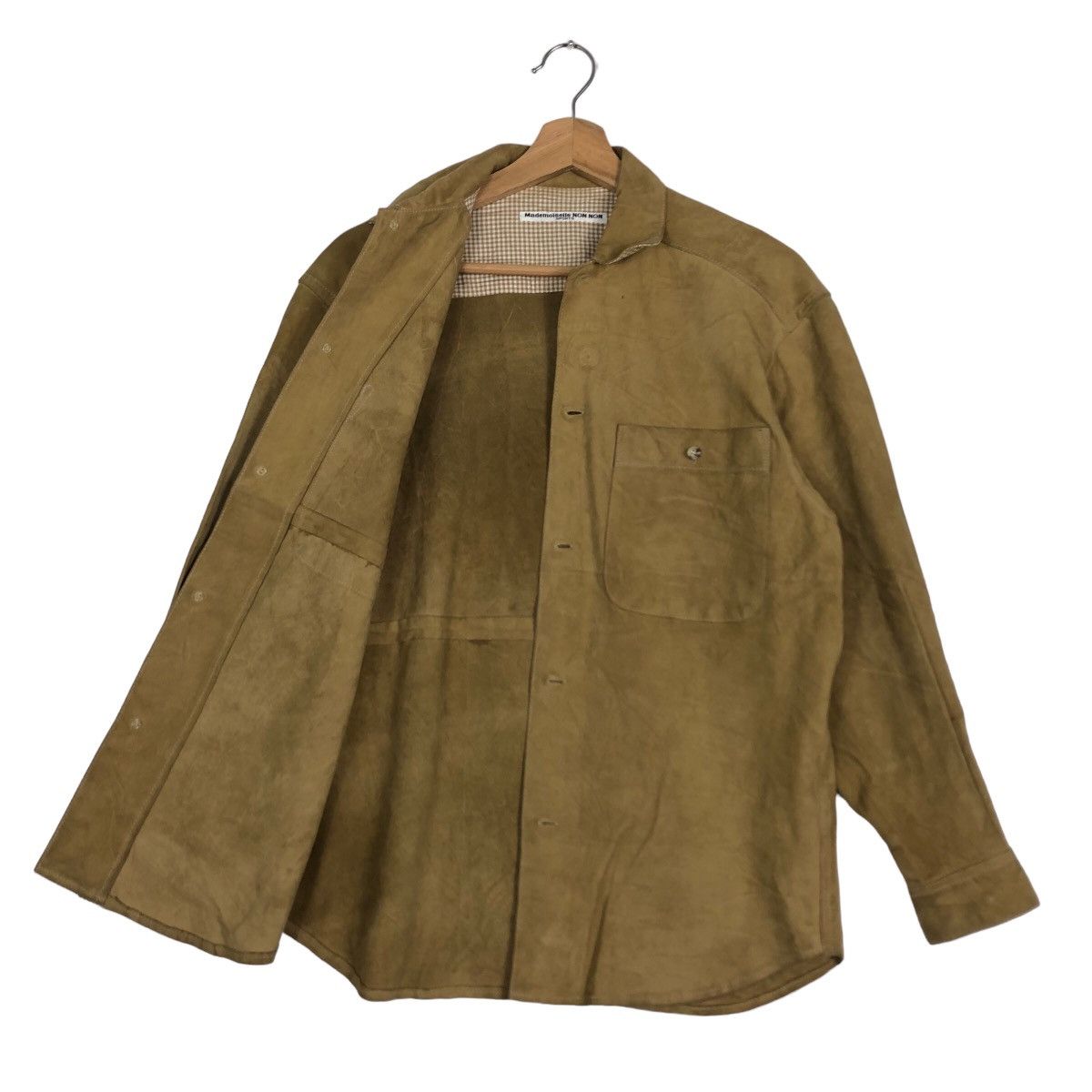 Issey Miyake 🔥90’s Vintage Suede Leather Jacket Mademoiselle NON NON Size US M / EU 48-50 / 2 - 9 Thumbnail