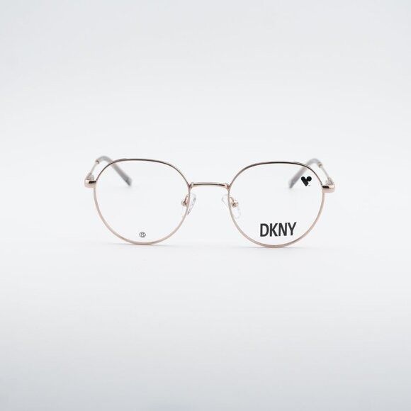 DKNY DKNY DK1032 770 Eyeglasses Rose Gold 48mm Round Frame Size ONE SIZE - 5 Thumbnail