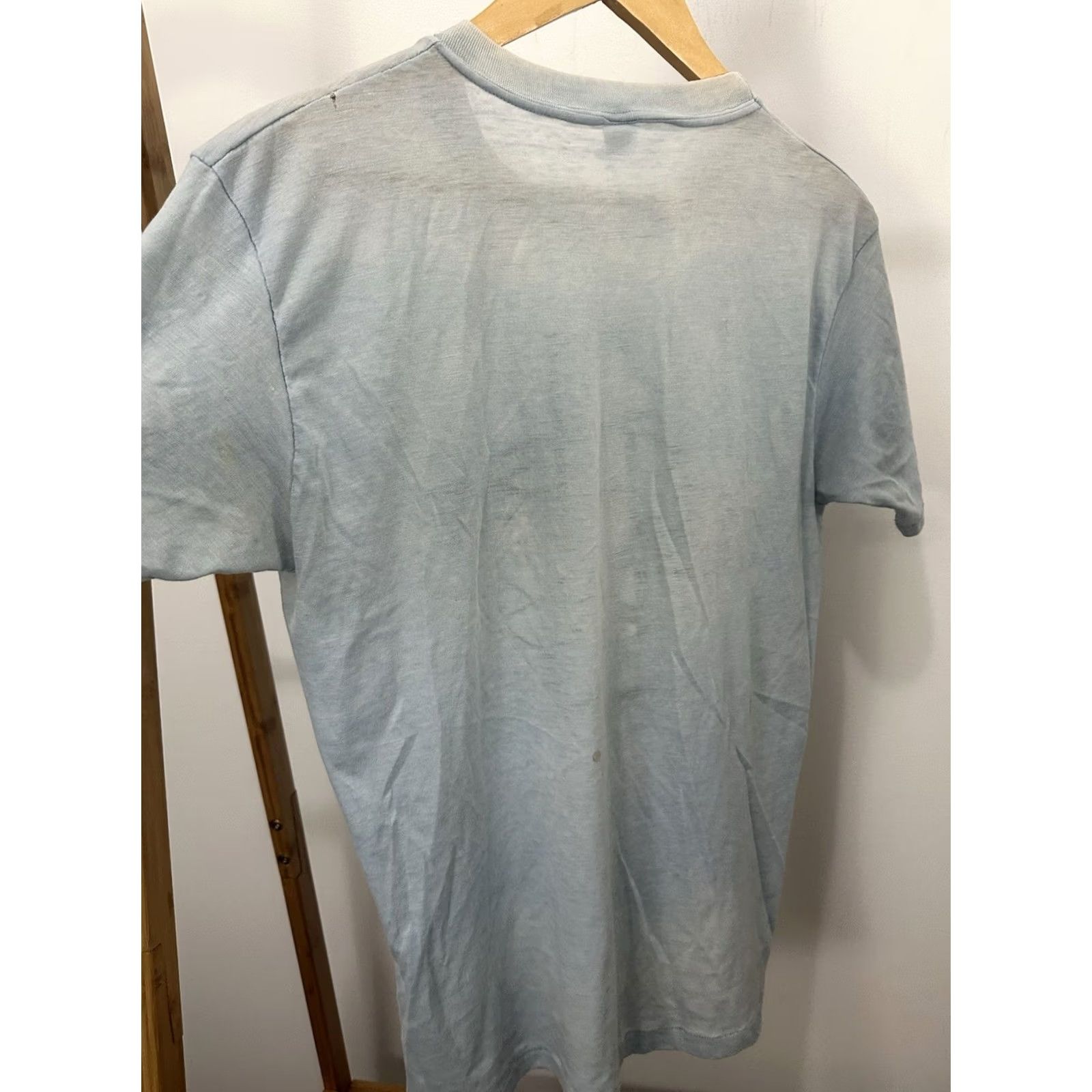 Vintage VTG 80s UNC Carolina Tar Heels Paper Thin Faded Burnout Worn T-Shirt L Men Blue Sh Size US L / EU 52-54 / 3 - 6 Thumbnail