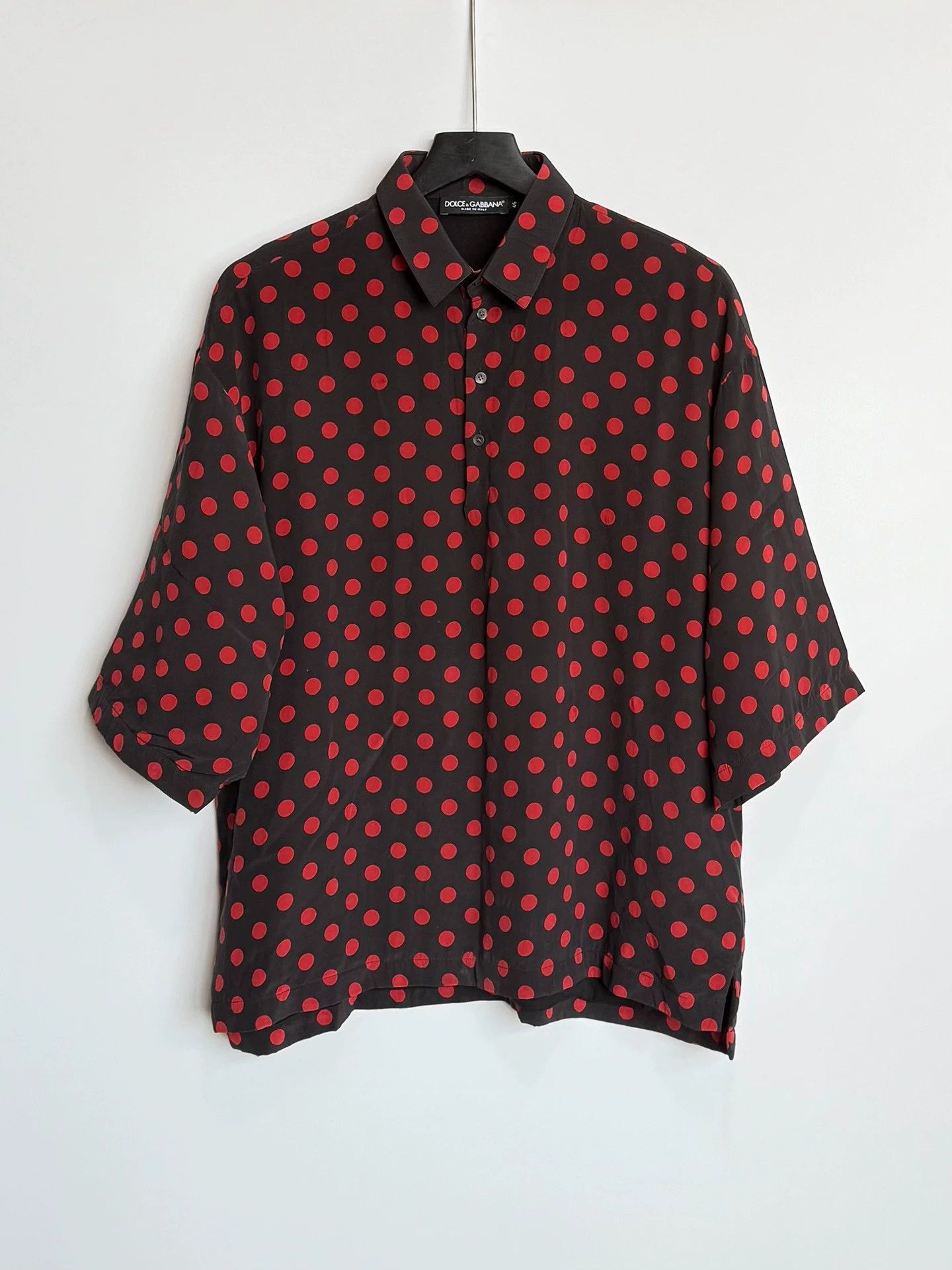 Dolce & Gabbana Dolce & Gabbana Silk Polka Dot Double Layer Polo T-Shirt Size US S / EU 44-46 / 1 - 1 Thumbnail