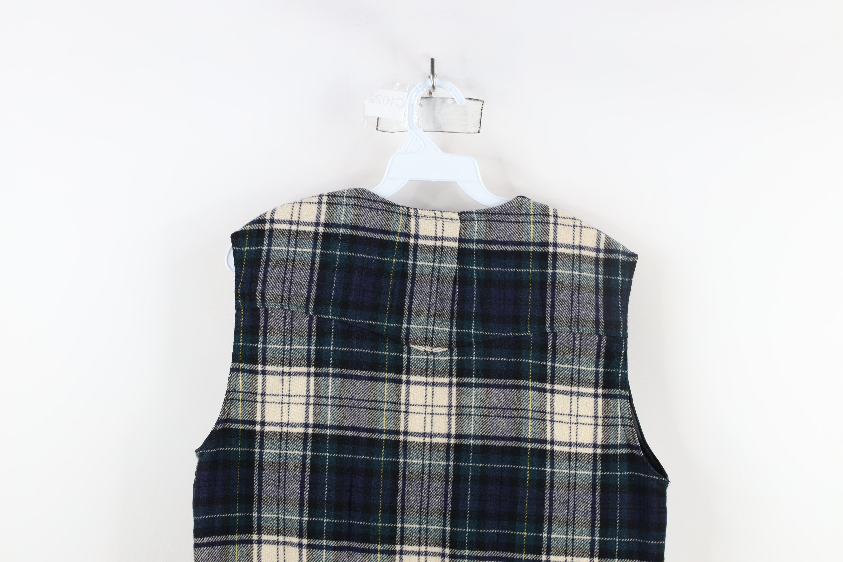Vintage Vintage 60s 70s Streetwear Wool Button Vest Jacket Plaid USA Size L / US 10 / IT 46 - 13 Thumbnail