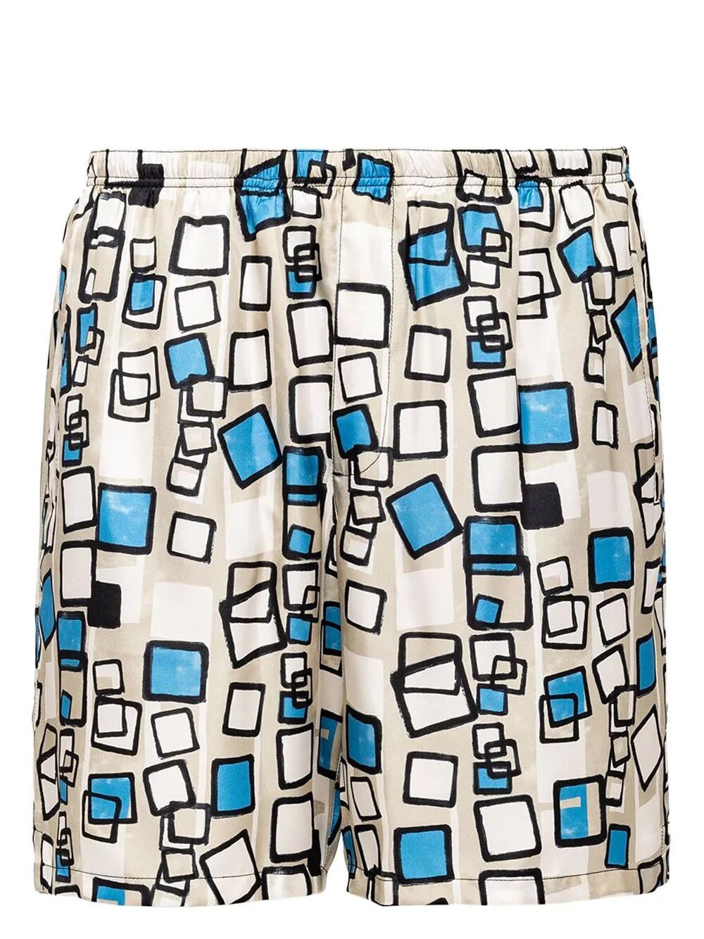 Prada o1bcso1str1025 Twill Geomentrico Shorts in Multicolor Size US 38 / EU 54 - 1 Thumbnail