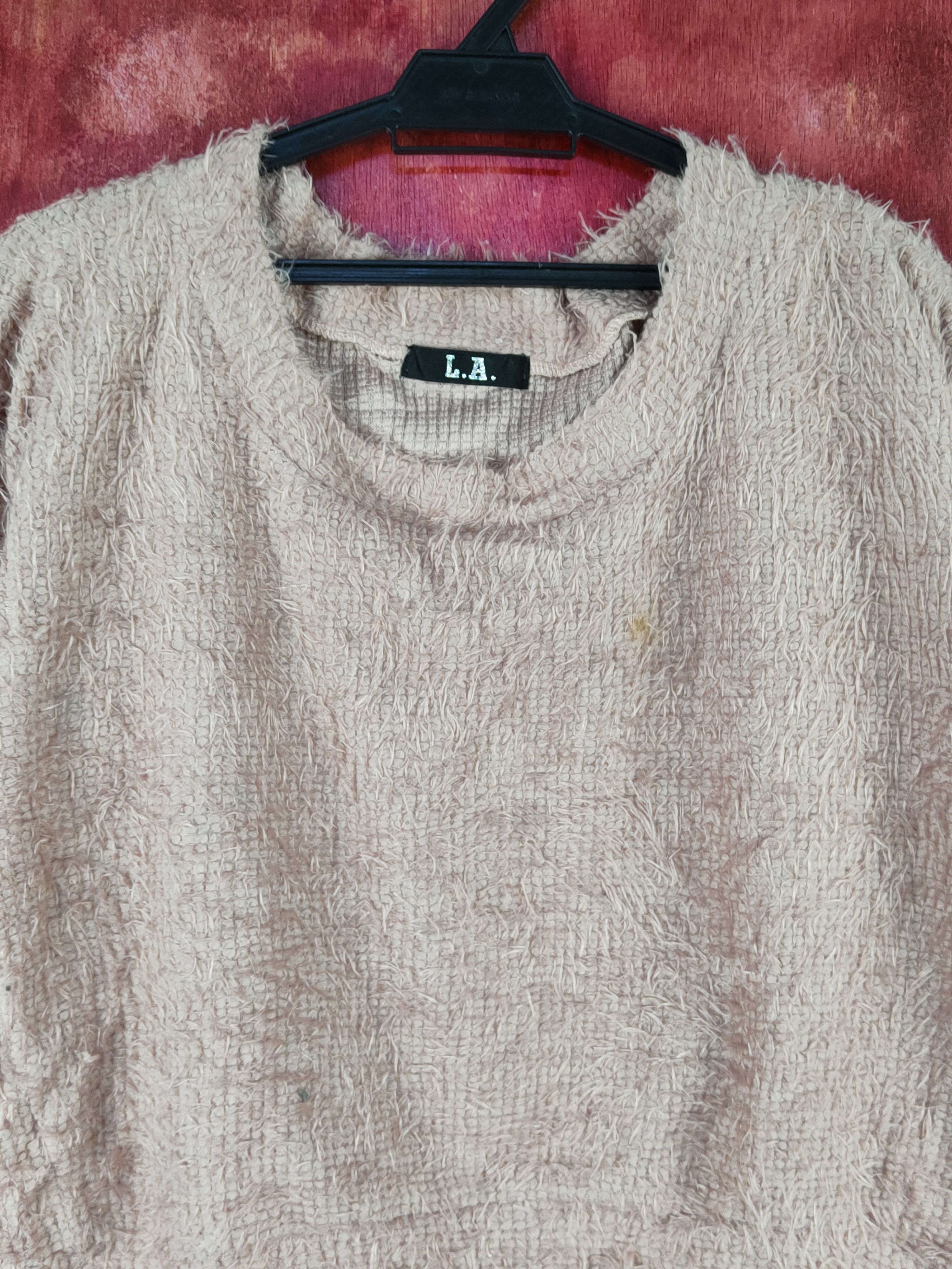 Japanese Brand L.A Pink Shag Shaggy Fur Mohair Knitwear #S1989 Size M / US 6-8 / IT 42-44 - 2 Thumbnail