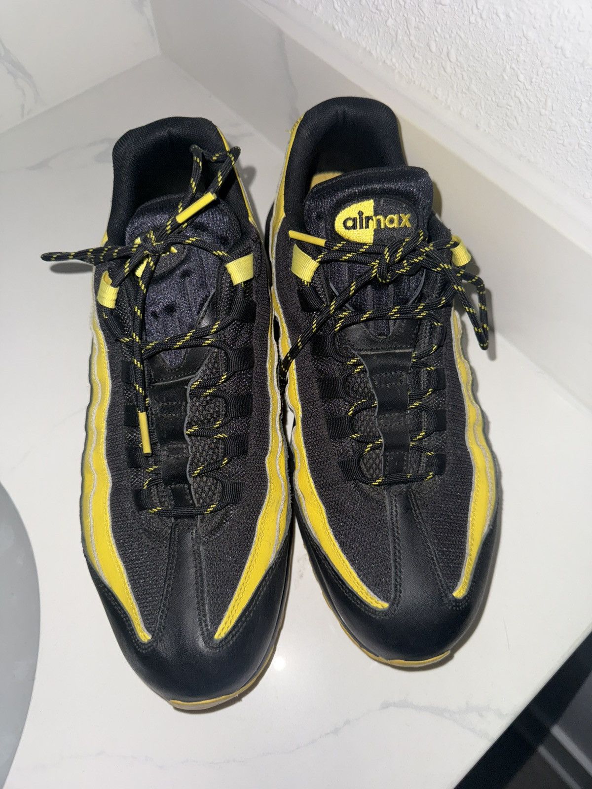 Nike Black And Yellow Air Max 95 Frequency Pack Size US 11.5 / EU 44-45 - 4 Thumbnail