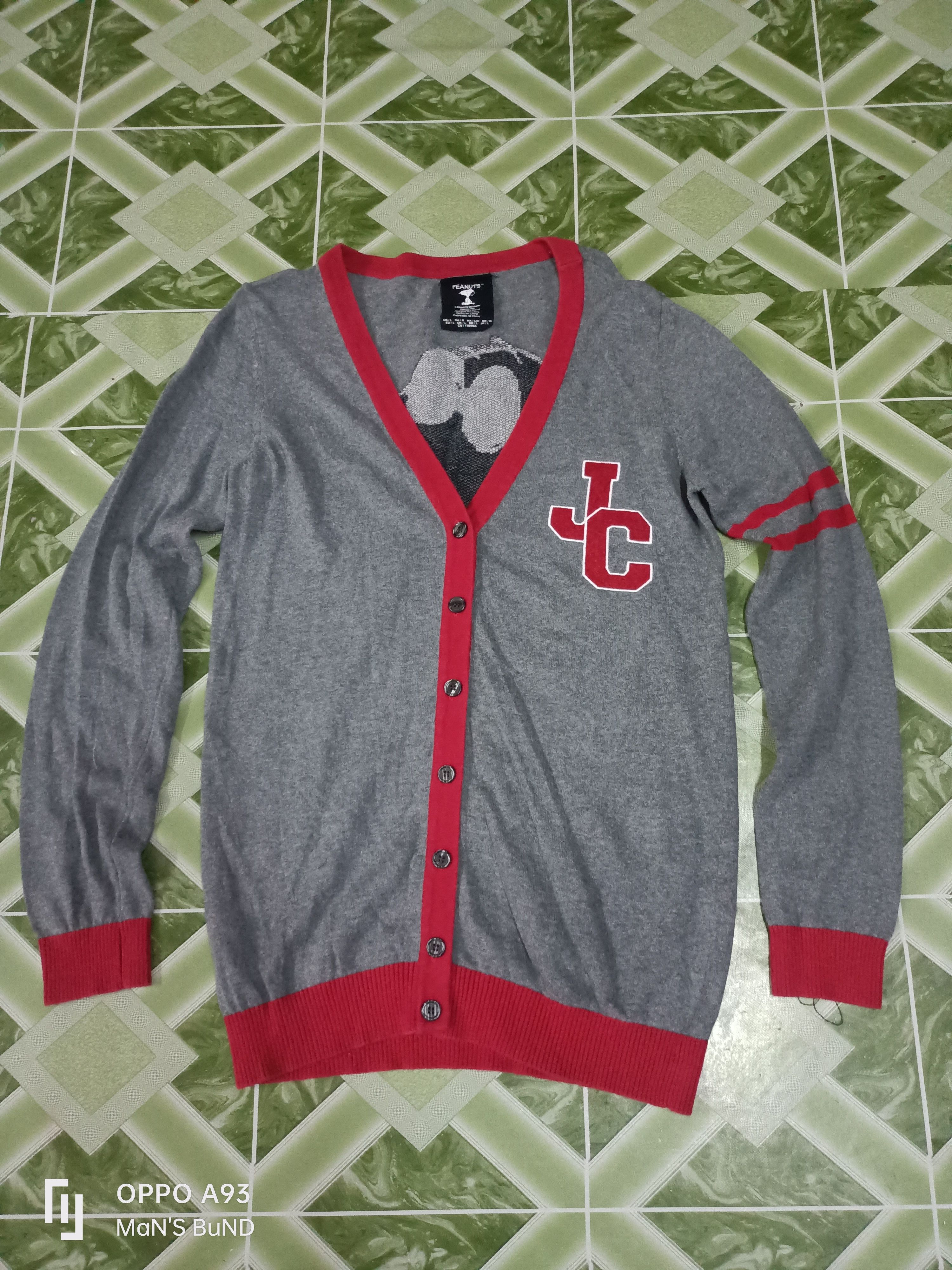 Peanuts × Vintage Vintage Cardigan Peanuts JOE COOL Size L / US 10 / IT 46 - 8 Thumbnail