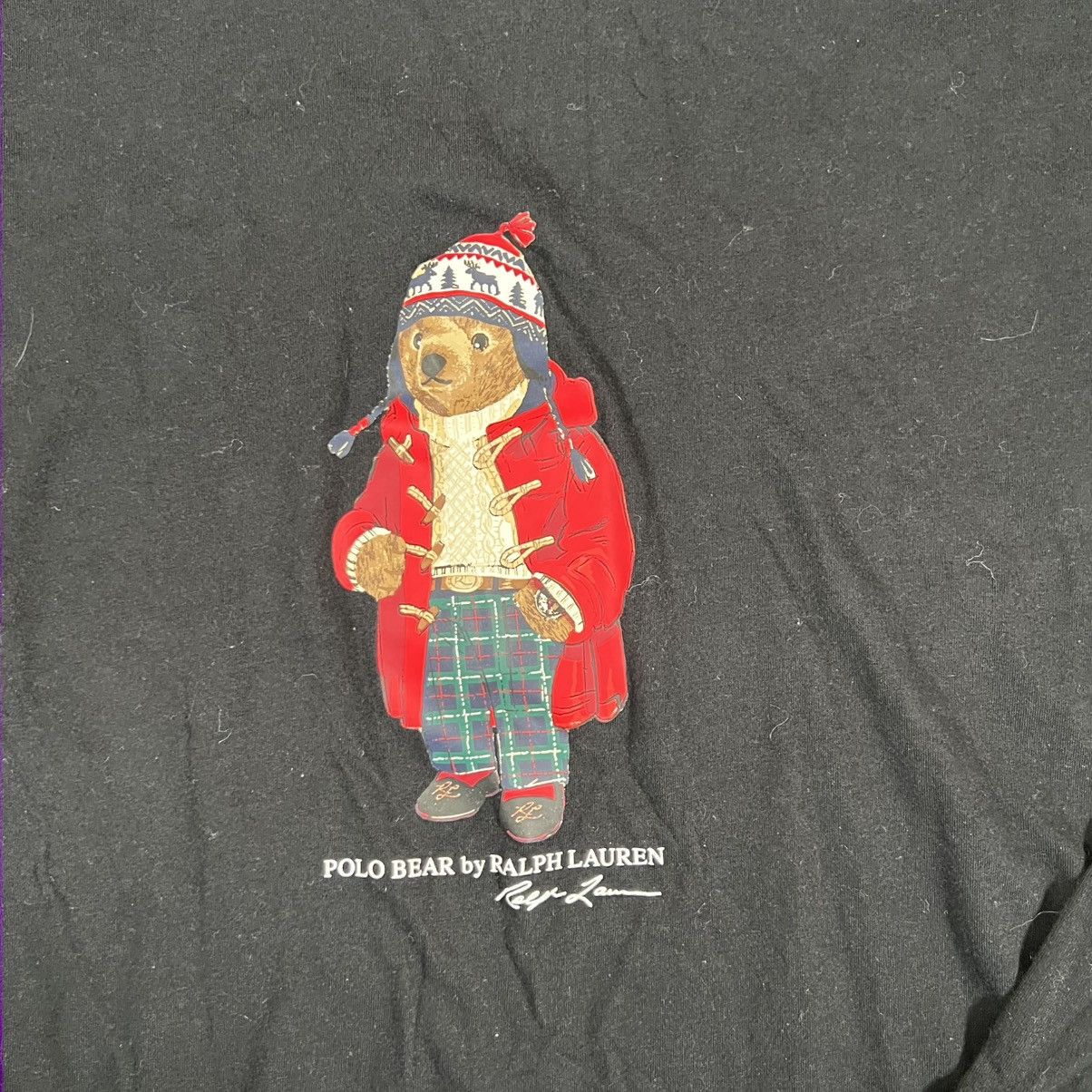 Polo Ralph Lauren Polo Ralph Lauren Shirt Mens L Black Long Sleeve Polo Bear Size US L / EU 52-54 / 3 - 3 Thumbnail