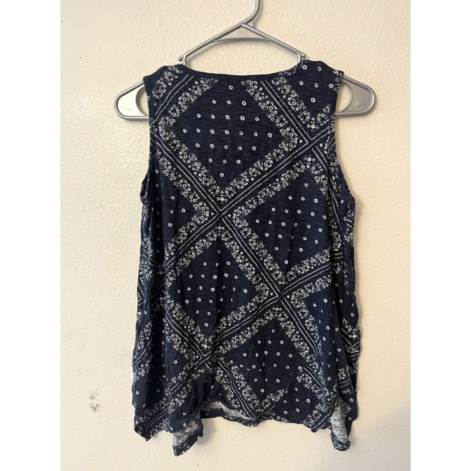 Levi's Levi’s Women’s PM Navy Blue Sleeveless Tank Top Bandana Print Cotton Blend Size M / US 6-8 / IT 42-44 - 3 Thumbnail