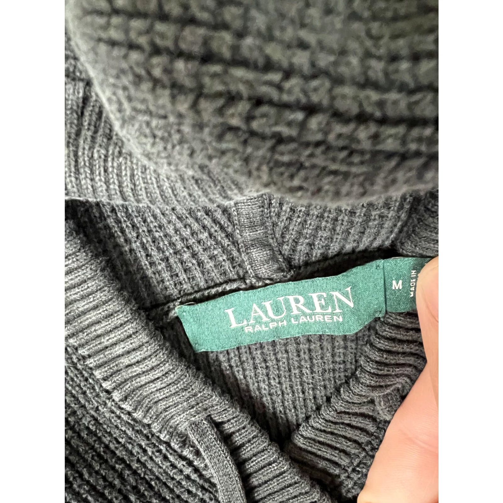 Ralph Lauren Lauren Ralph Lauren Sweater Womens Medium Gray Hooded Knit Raglan Logo Pullover Size M / US 6-8 / IT 42-44 - 4 Thumbnail