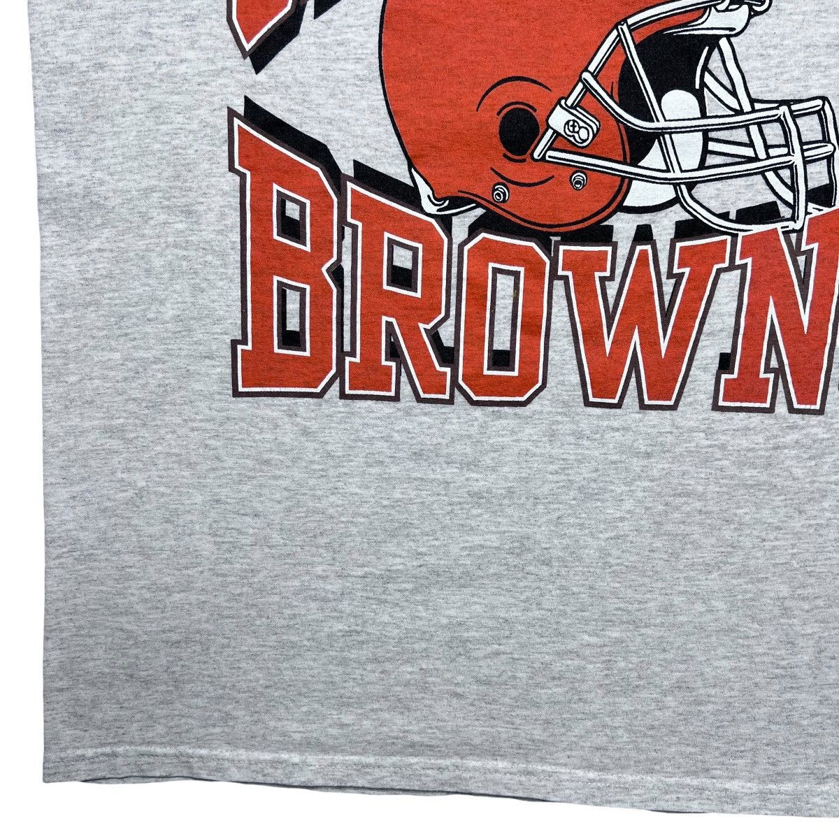 NFL × Vintage 90s NFL Cleveland Browns 3D Spell Out Helmet Football Tee Size US XXL / EU 58 / 5 - 5 Thumbnail