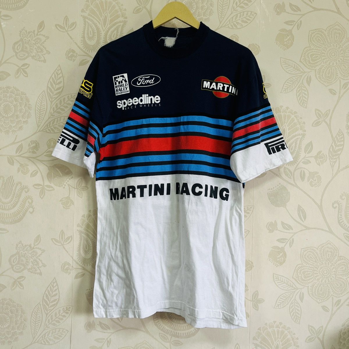 Ford × Pirelli × Vintage Vintage Ford Martini Racing Blue White TShirt Size US M / EU 48-50 / 2 - 3 Thumbnail