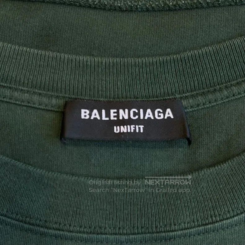 Balenciaga Balenciaga Letter Print Green Short Sleeve T-Shirt. Size US L / EU 52-54 / 3 - 3 Thumbnail