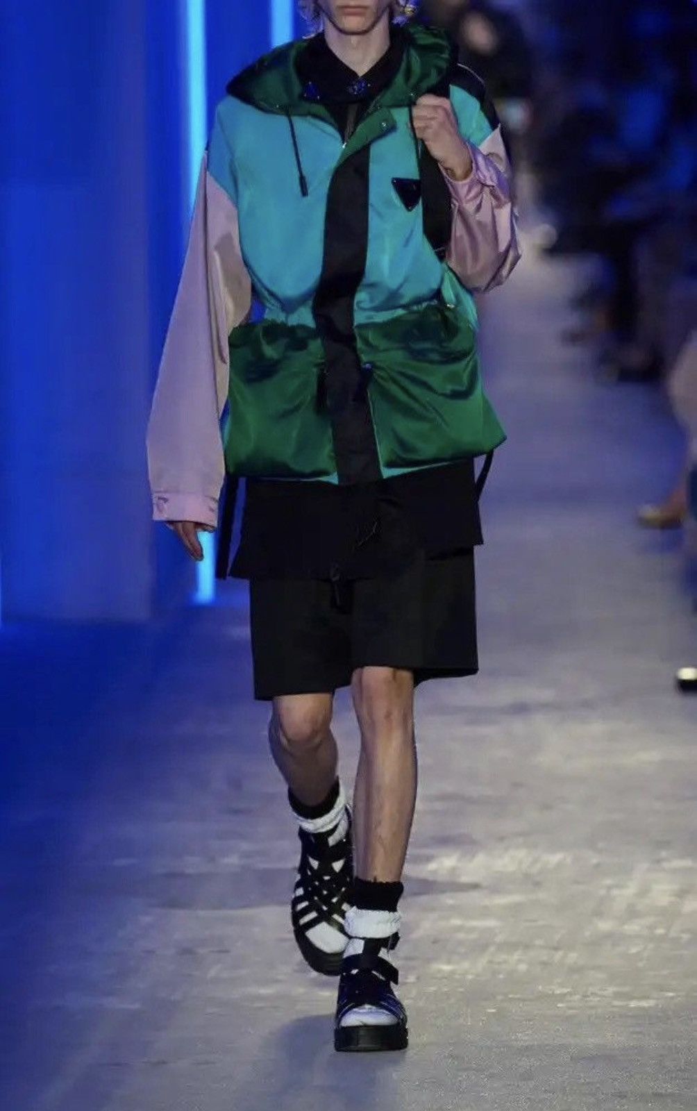 Prada Prada FW18 Nylon Colorblock Cargo Zip Up Runway Jacket Size US M / EU 48-50 / 2 - 17 Thumbnail