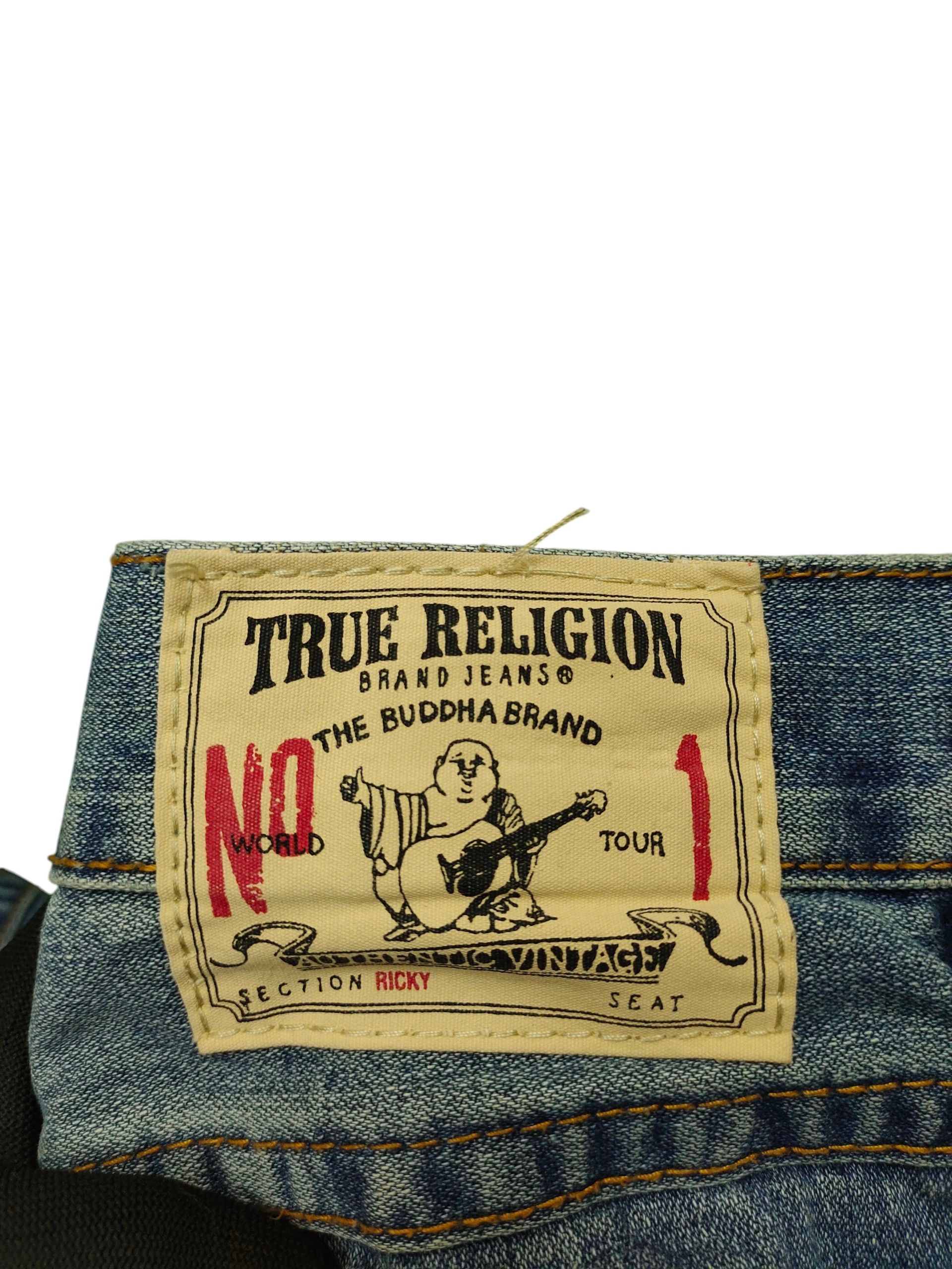 True Religion Vintage Y2k True Religion Usa Ricky Denim Jeans Size US 36 / EU 52 - 10 Thumbnail