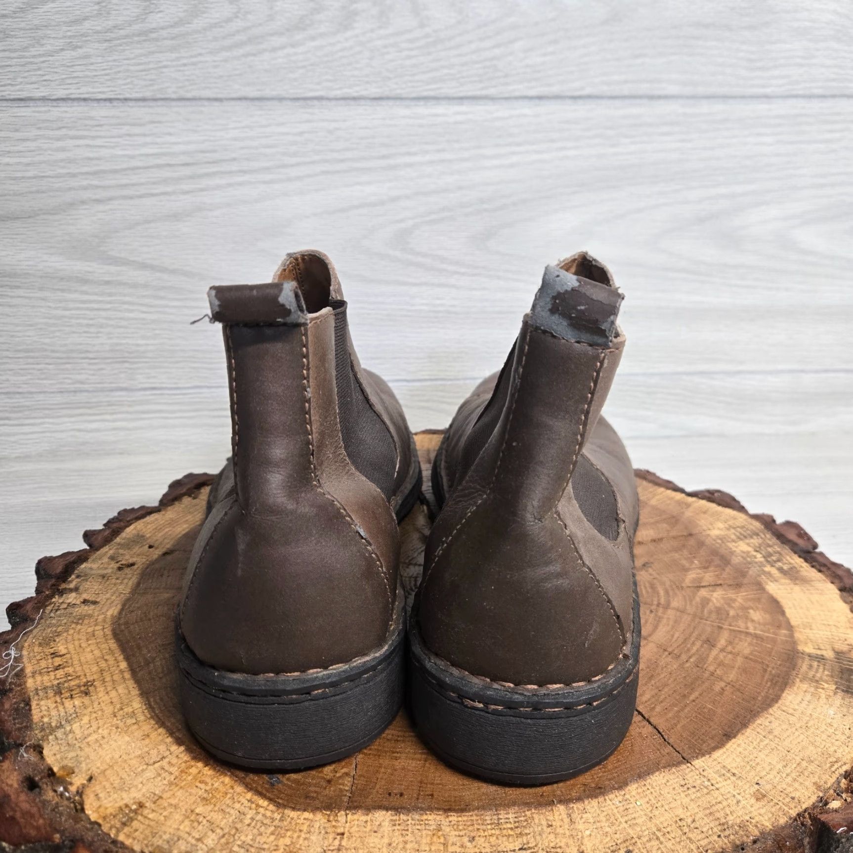 Dockers VINTAGE Dockers Ransom Chelsea Boots Men’s Size 12 Brown Slip-On Ankle Round Toe Leather Outsole Size US 12 / EU 45 - 4 Thumbnail