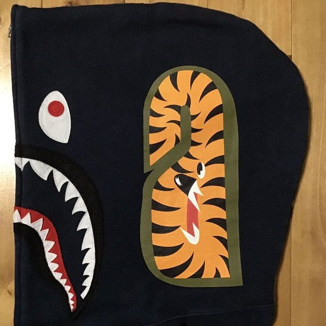 Bape × Nigo BAPE 1st camo green x navy shark full zip hoodie APE NIGO Size US L / EU 52-54 / 3 - 5 Thumbnail