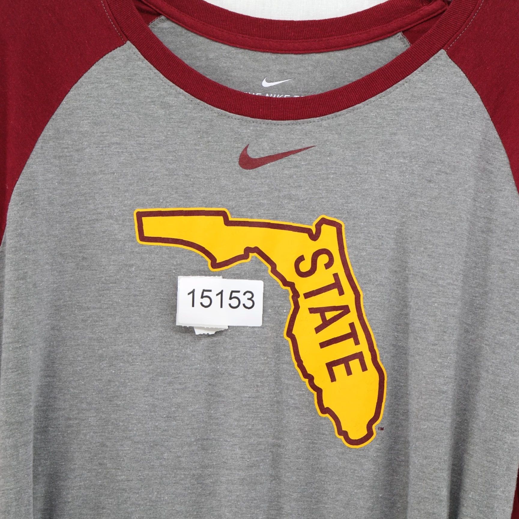 Nike VINTAGE Nike Dri-Fit 3/4 Sleeve Tee Shirt Men's 2XL Gray Red Florida State Shirt Nike Dri-FIT 2XL Gray Red Mens Size US XXL / EU 58 / 5 - 8 Thumbnail