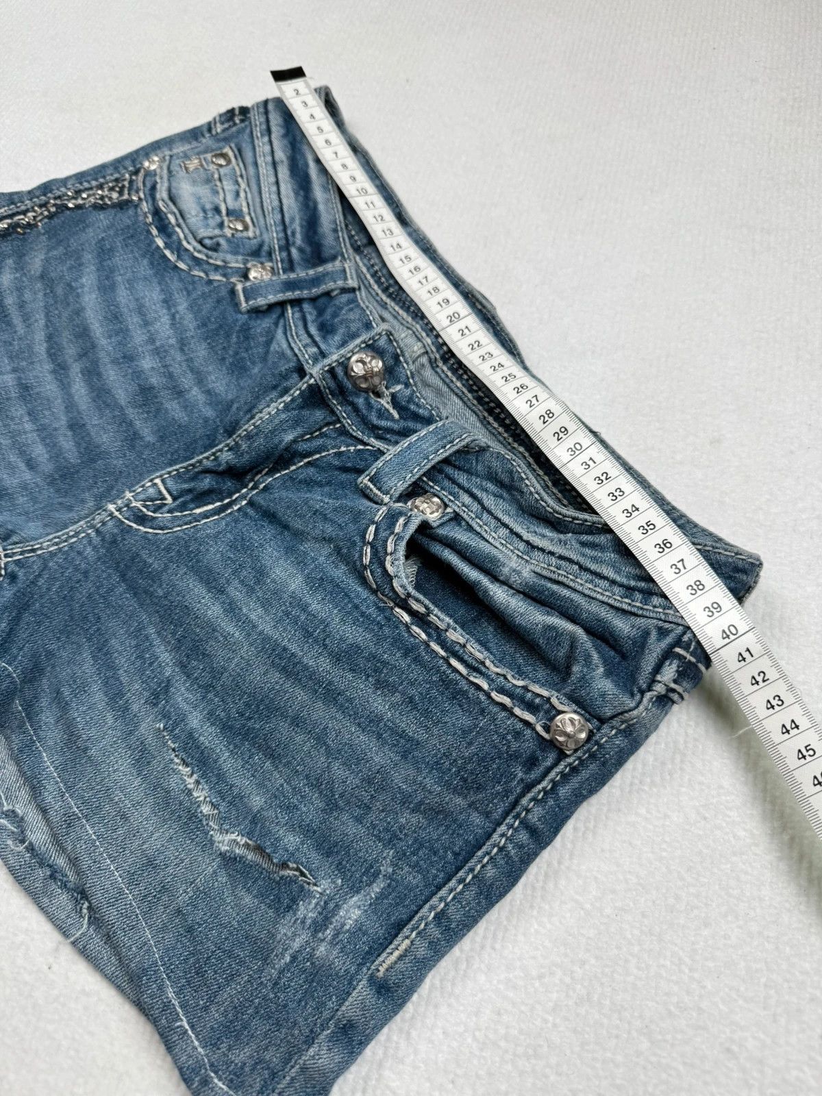 Miss Me Miss Me Low Waist Hot Pants Micro Shorts 2000s Vintage Y2 Size 30" / US 8 / IT 44 - 4 Thumbnail