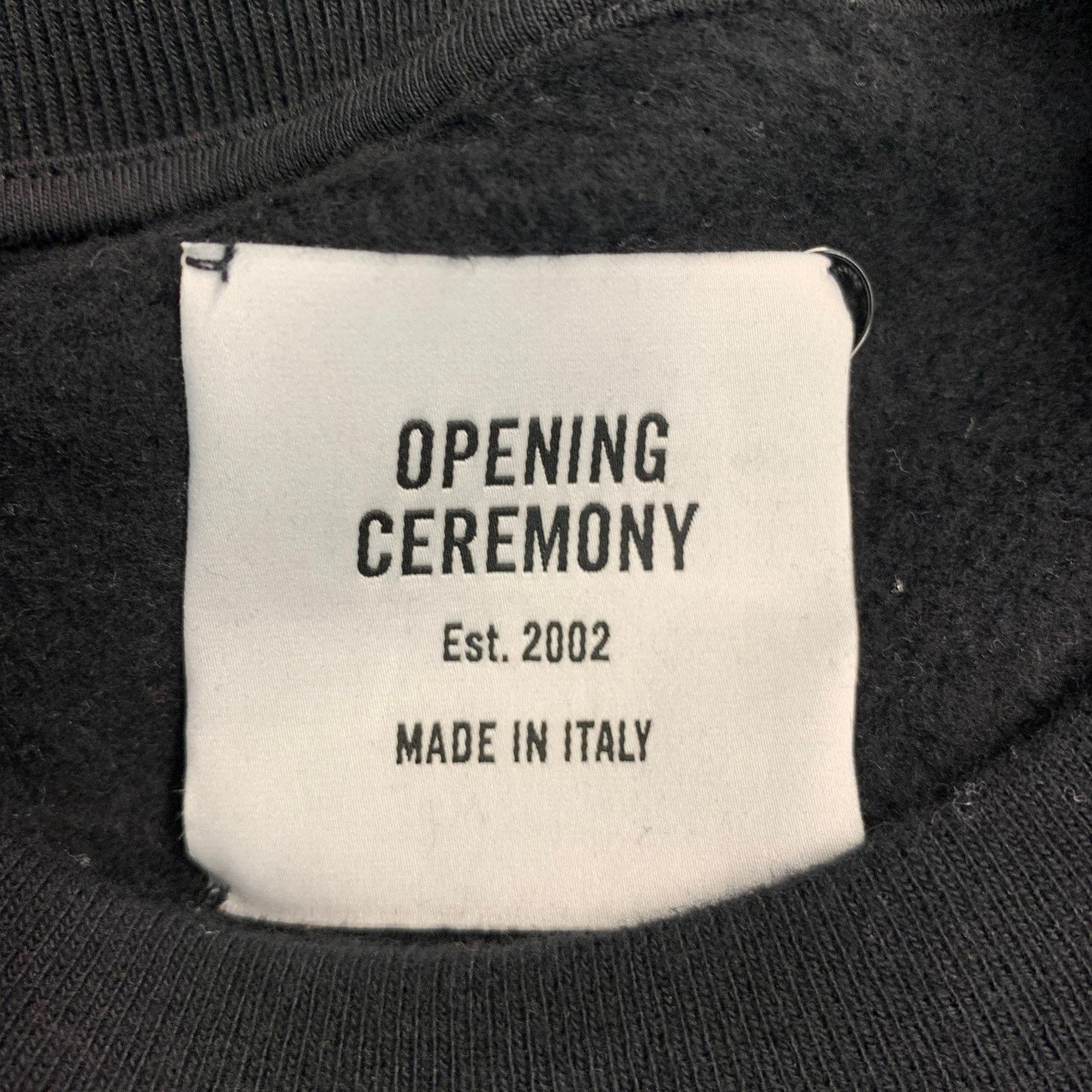 Opening Ceremony L Black Multi Color Logo Cotton Crew-Neck Sweatshirt Size US L / EU 52-54 / 3 - 6 Thumbnail