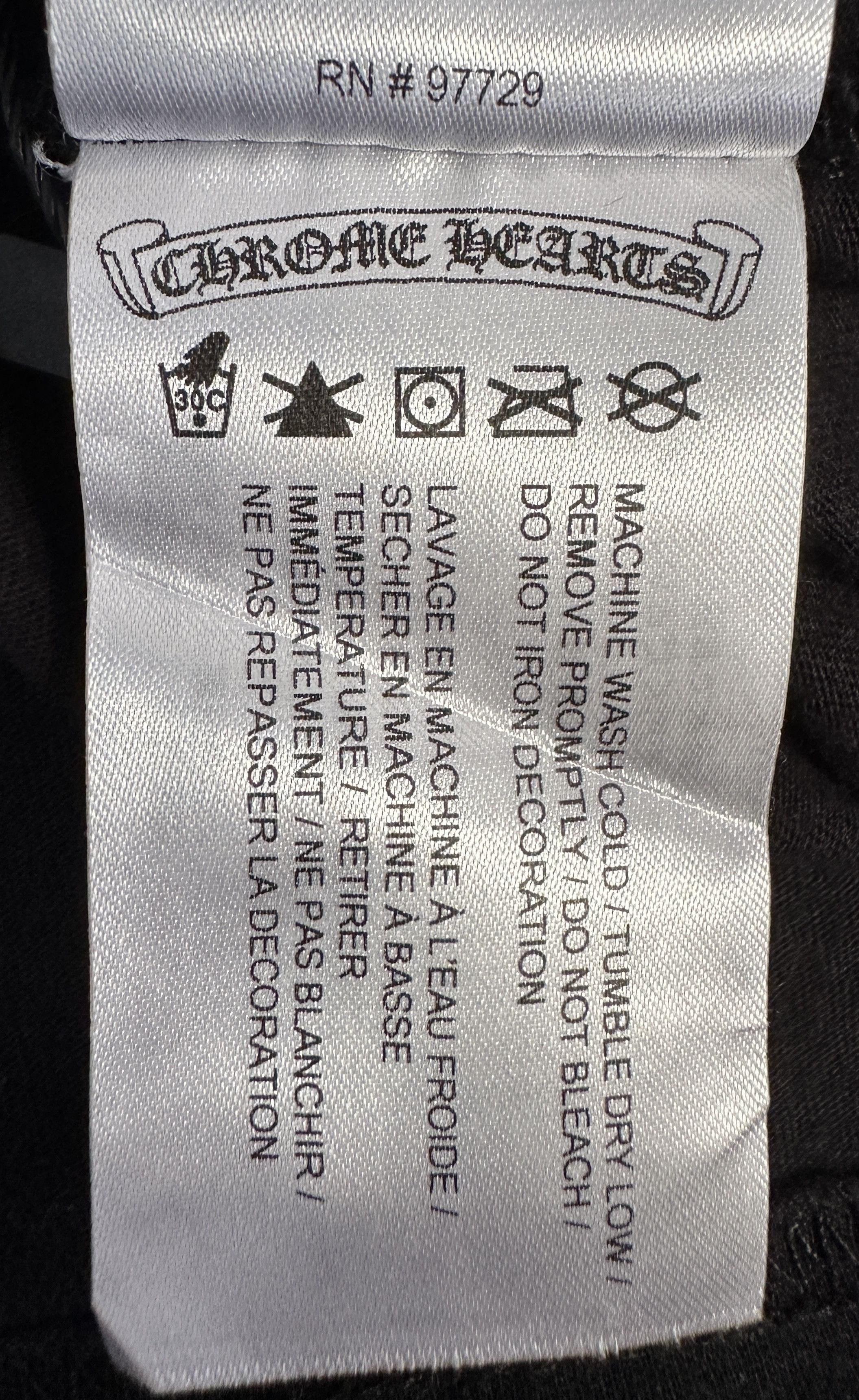 Chrome Hearts Chrome Hearts Classic Neck Logo Print Tee Black Size US M / EU 48-50 / 2 - 5 Thumbnail
