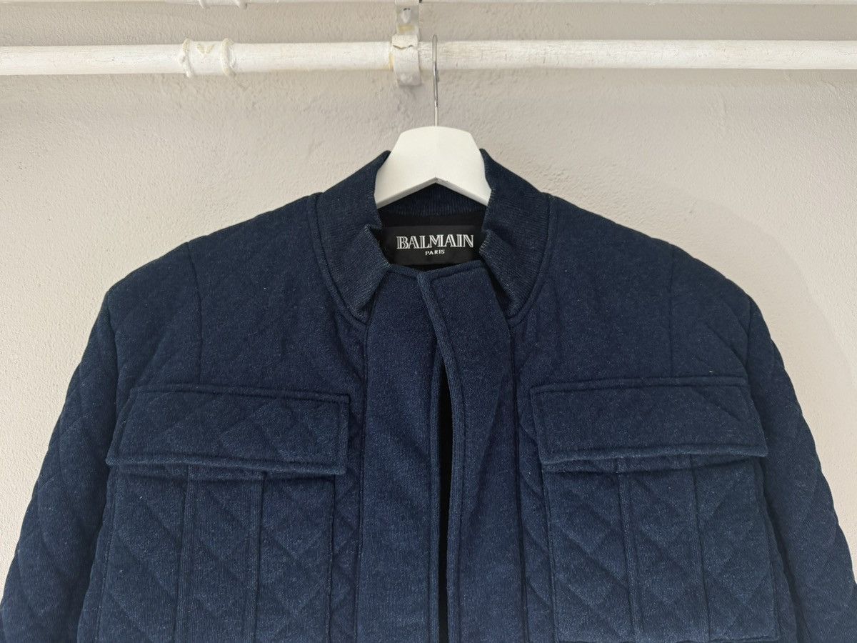 Balmain Quilted Padded-Shoulder Bomber Jacket Size US M / EU 48-50 / 2 - 2 Thumbnail