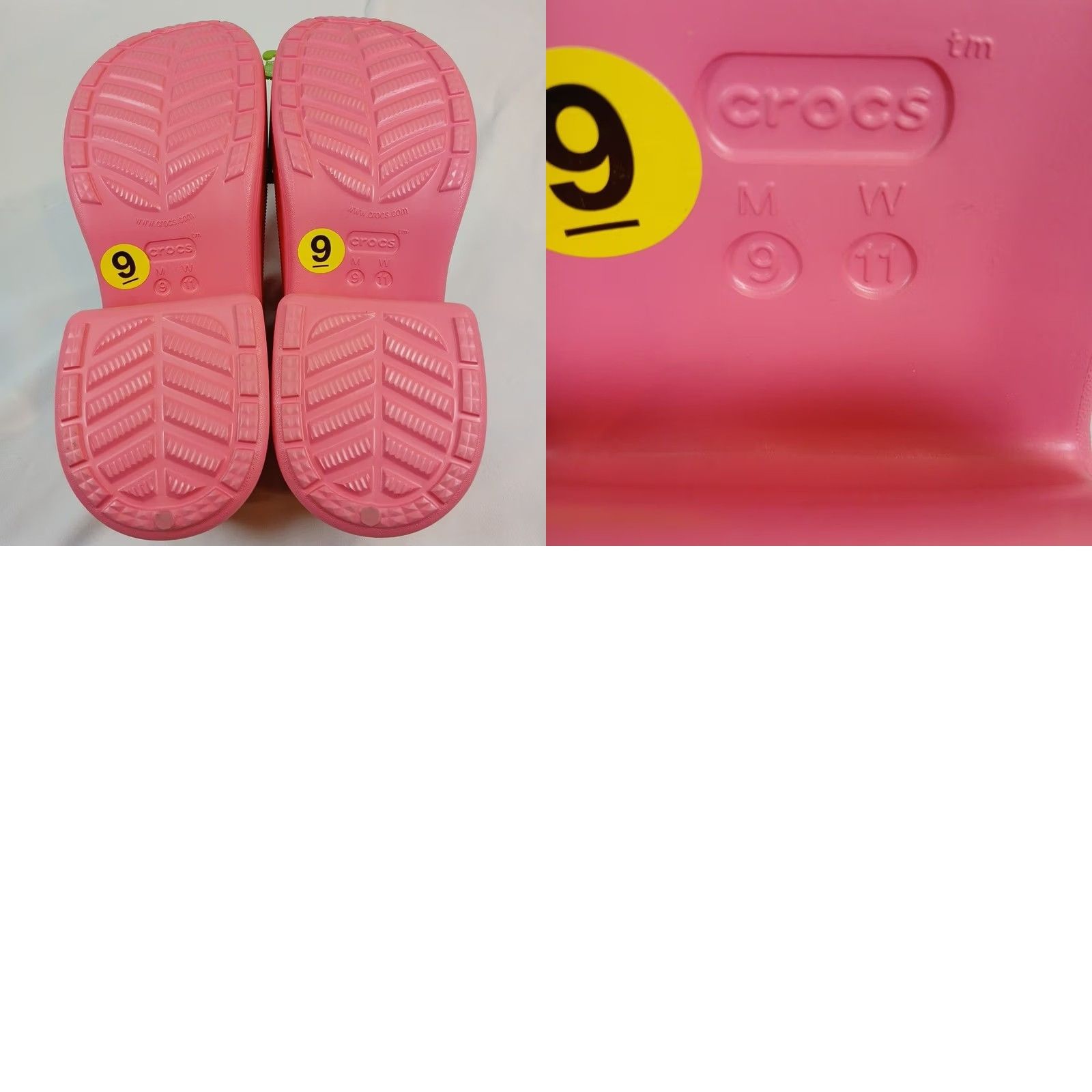 Crocs Crocs Mega Crush Platform Clogs Womens Size 11 Pink Size US 11 / IT 41 - 8 Thumbnail