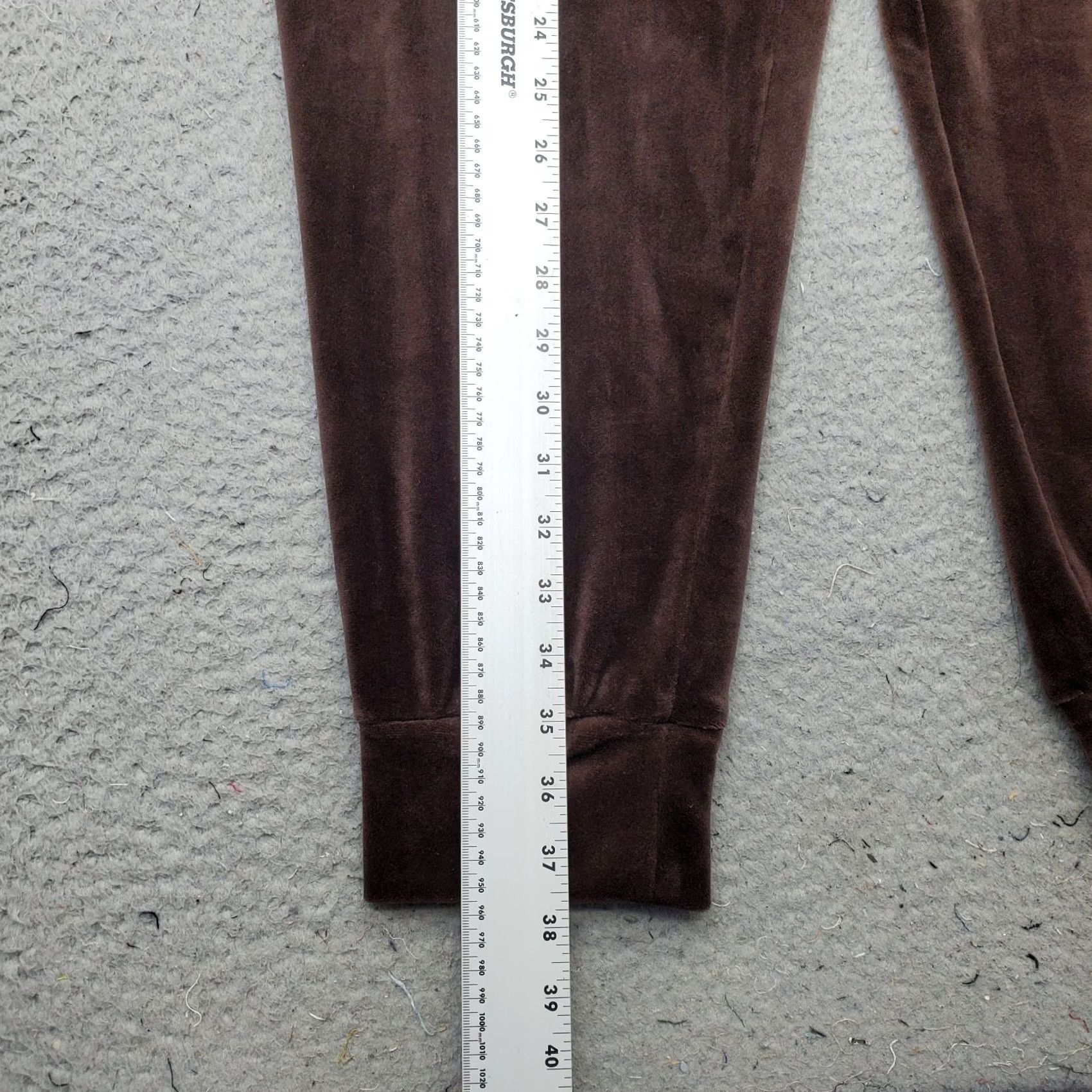 New Republic Republic Lounge Pants Womens XL Brown Velour Elastic Waist Drawstring Pants Size 40" / US 18 - 4 Thumbnail