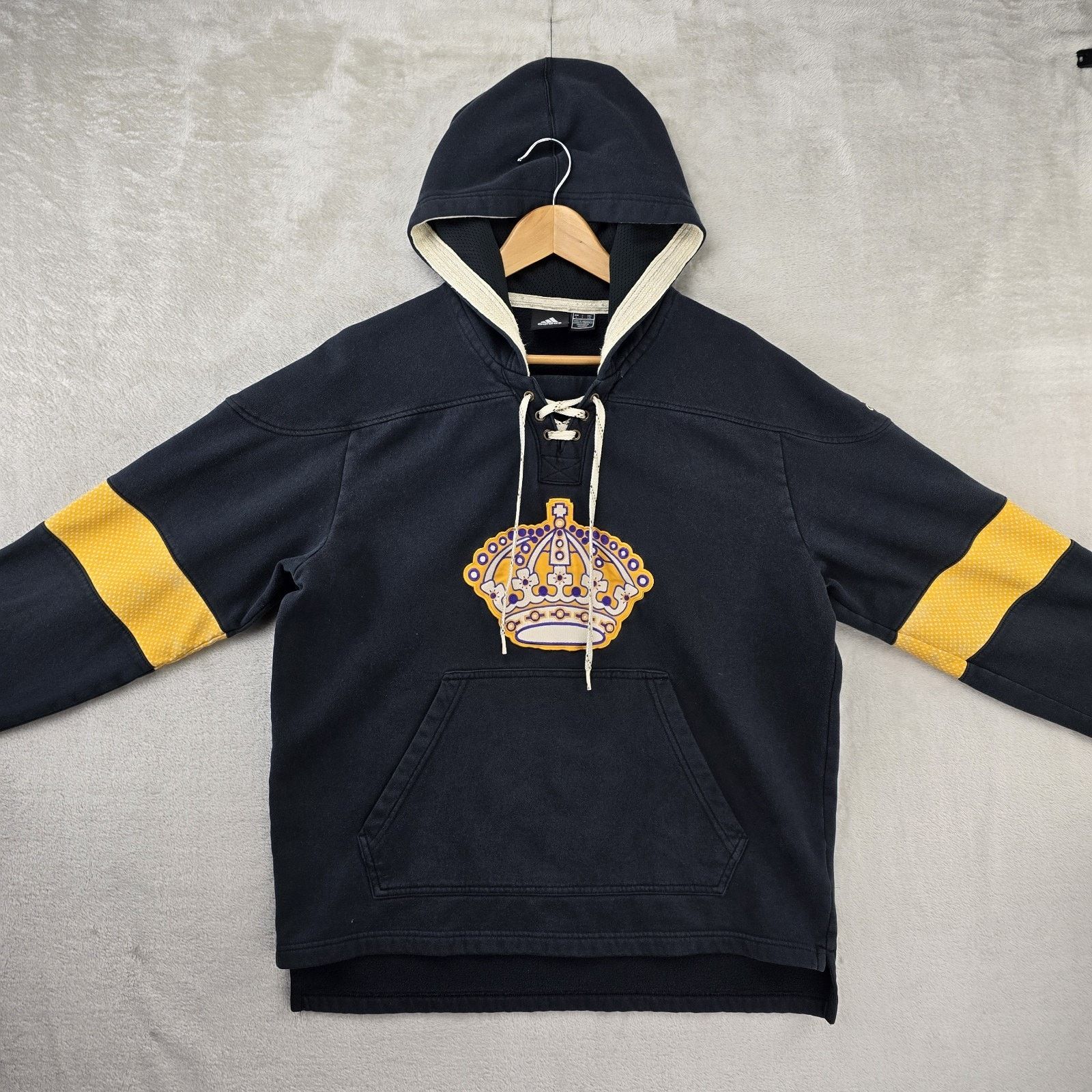 Adidas Adidas Los Angeles Kings Lace Up Hoodie Mens Large Black Size US L / EU 52-54 / 3 - 2 Thumbnail