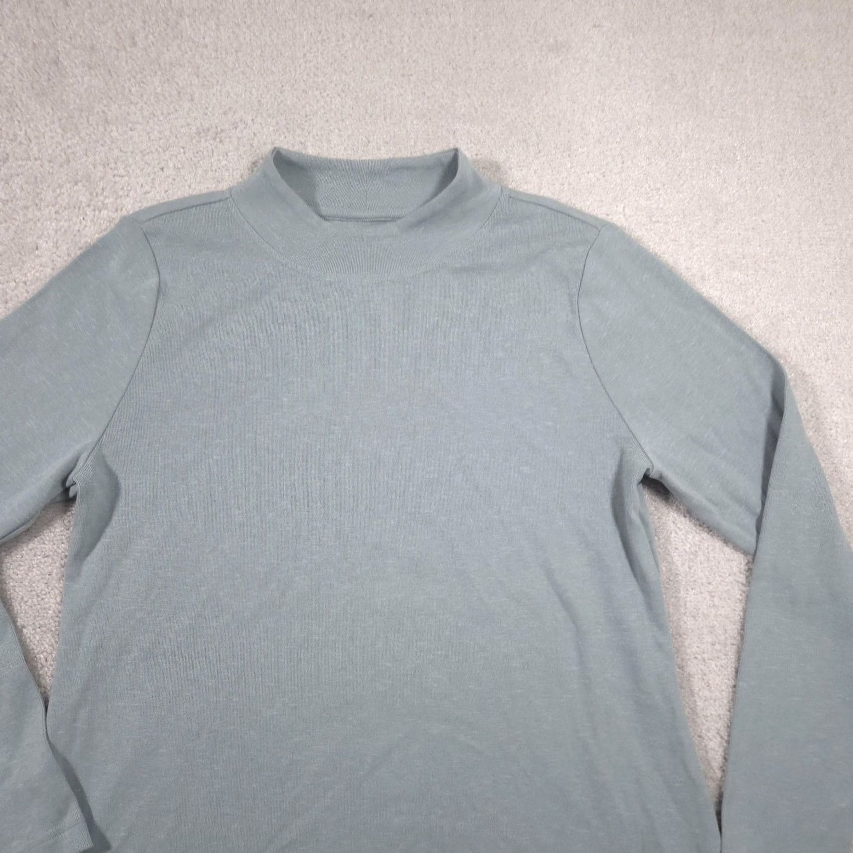 Duluth Trading Company Duluth Trading Co Shirt Womens Large Green Mock Neck Long Sleeve Tunic Knit Top Size L / US 10 / IT 46 - 2 Thumbnail