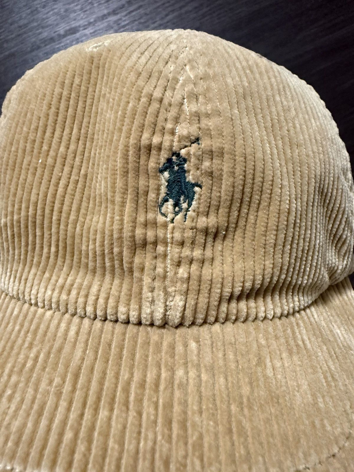 Polo Ralph Lauren Vintage Polo Ralph Lauren Tan Corduroy Strapback Hat Size ONE SIZE - 2 Thumbnail