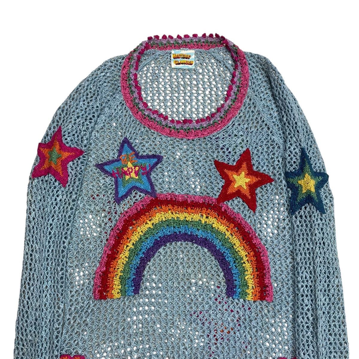 Hysteric Glamour Extremely Rare Hysteric Glamour Crochet Rainbow Knit Sweater Size S / US 4 / IT 40 - 6 Thumbnail