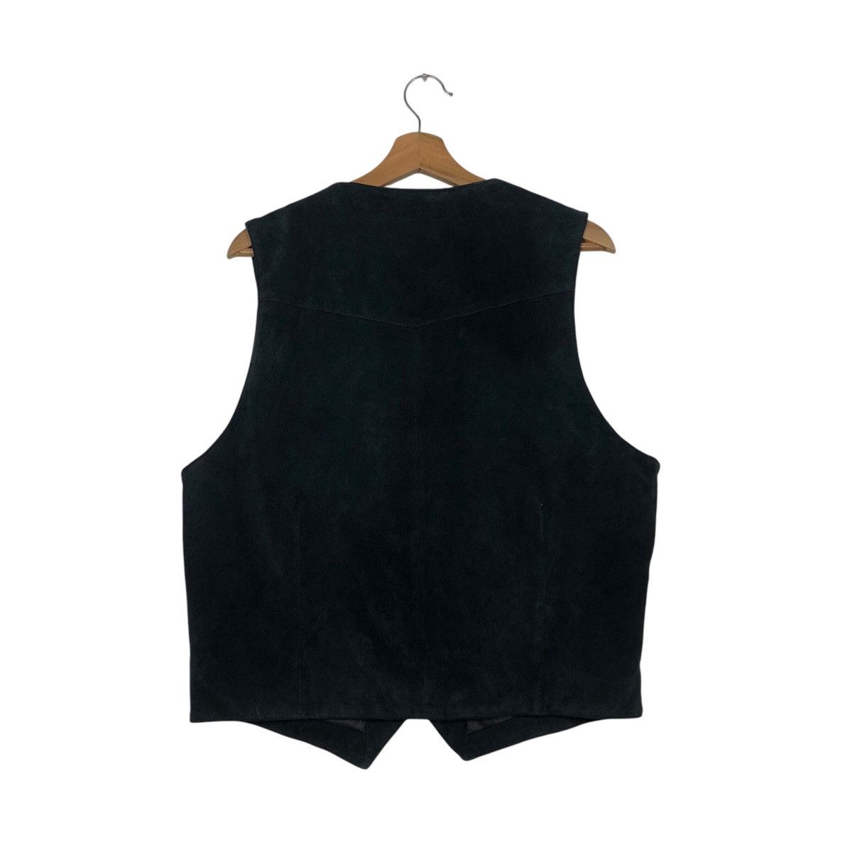 Genuine Leather 📌Vintage Leather Vest Biker Gumuintl Union Made Size US L / EU 52-54 / 3 - 9 Thumbnail