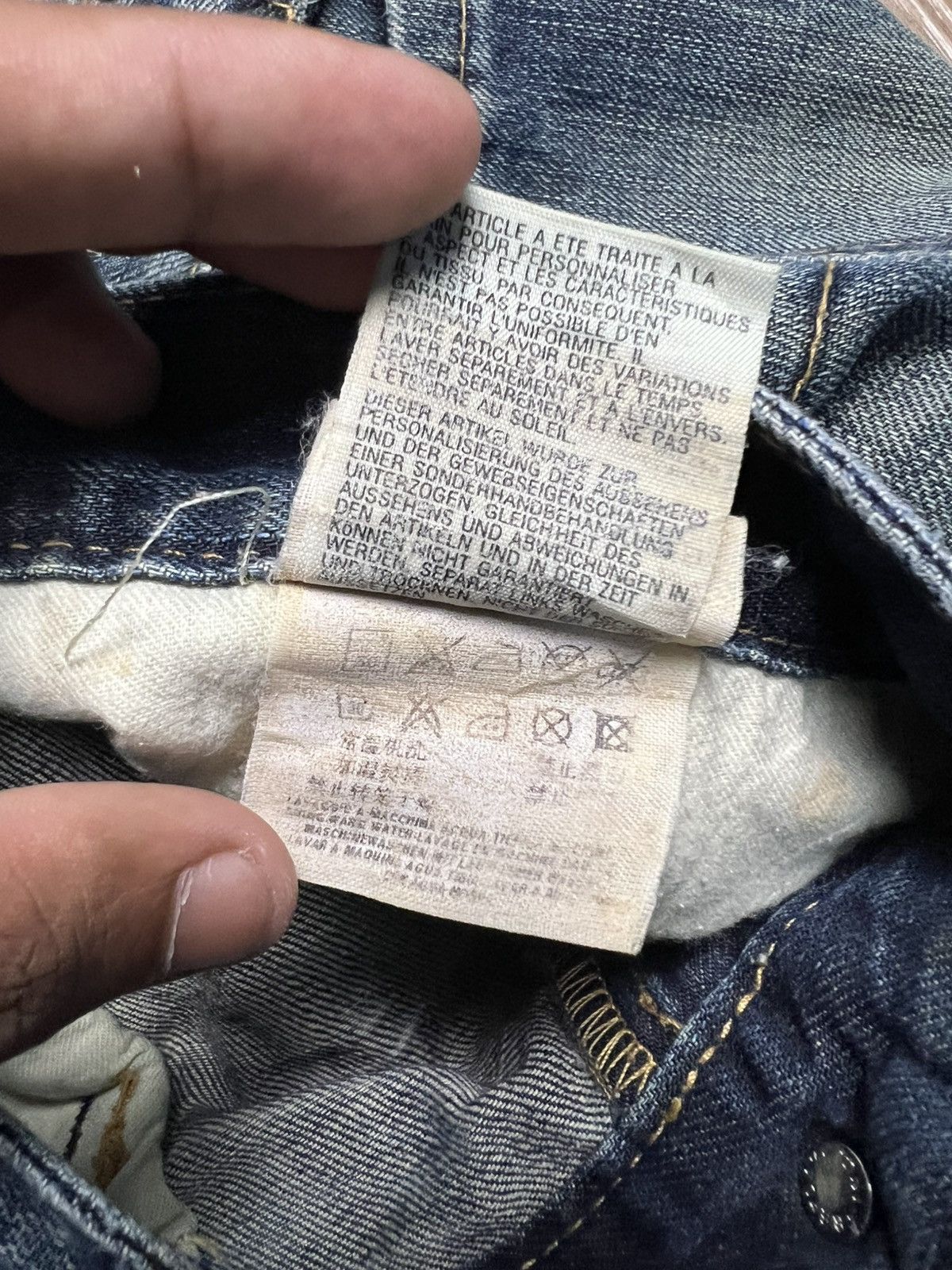 Replay VINTAGE Replay Blue Jeans Distressed Denim Straight Leg (45) Size US 34 / EU 50 - 14 Thumbnail