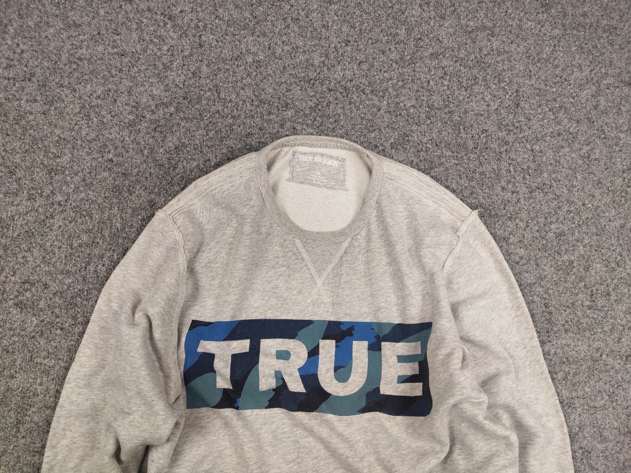 True Religion Vintage True Religion Logo Fleece Crew Chek Sweatshirt Size US XL / EU 56 / 4 - 8 Thumbnail