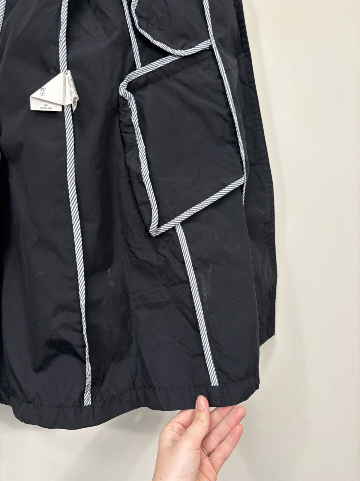 Weekend Max Mara Max Mara Weekend Women’s Black Cotton Nylon Trench Coat Size M / US 6-8 / IT 42-44 - 12 Thumbnail