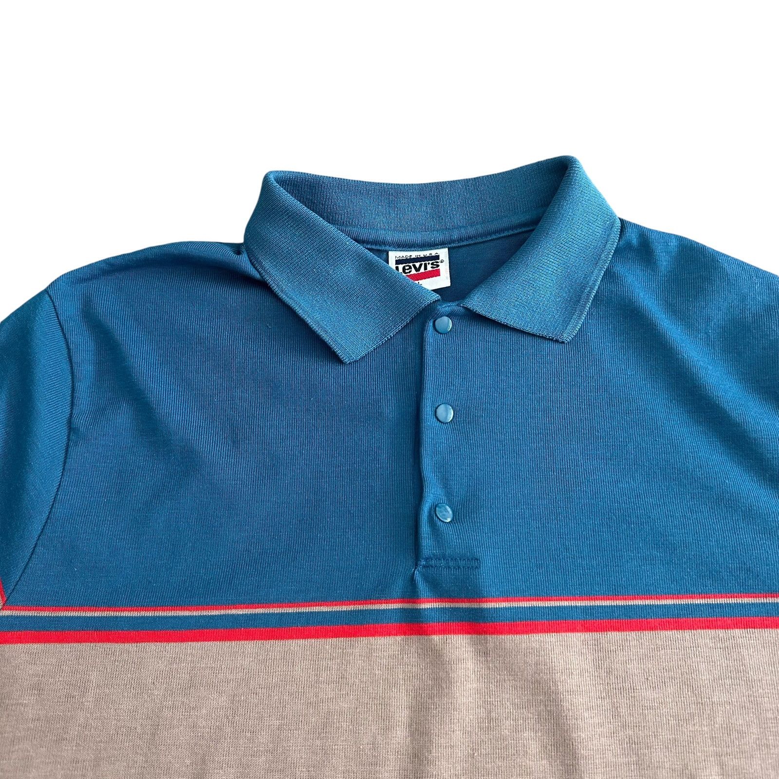 Levi's Vintage Levi's LongSleeve Shirt 80s Mens Large Collar Polo Size US L / EU 52-54 / 3 - 2 Thumbnail