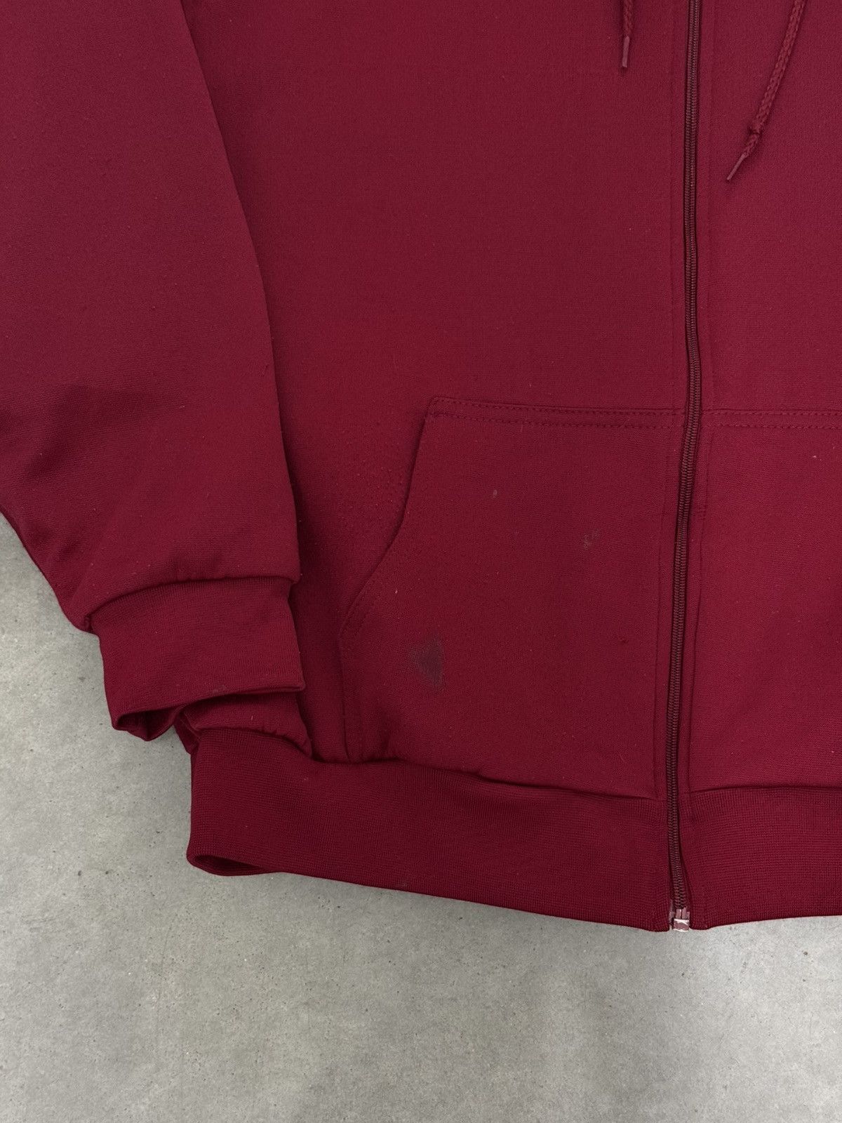 Japanese Brand Pluma Burgundy Thermal Waffle Lined Vintage Full Zip Hoodie Size US XL / EU 56 / 4 - 6 Thumbnail