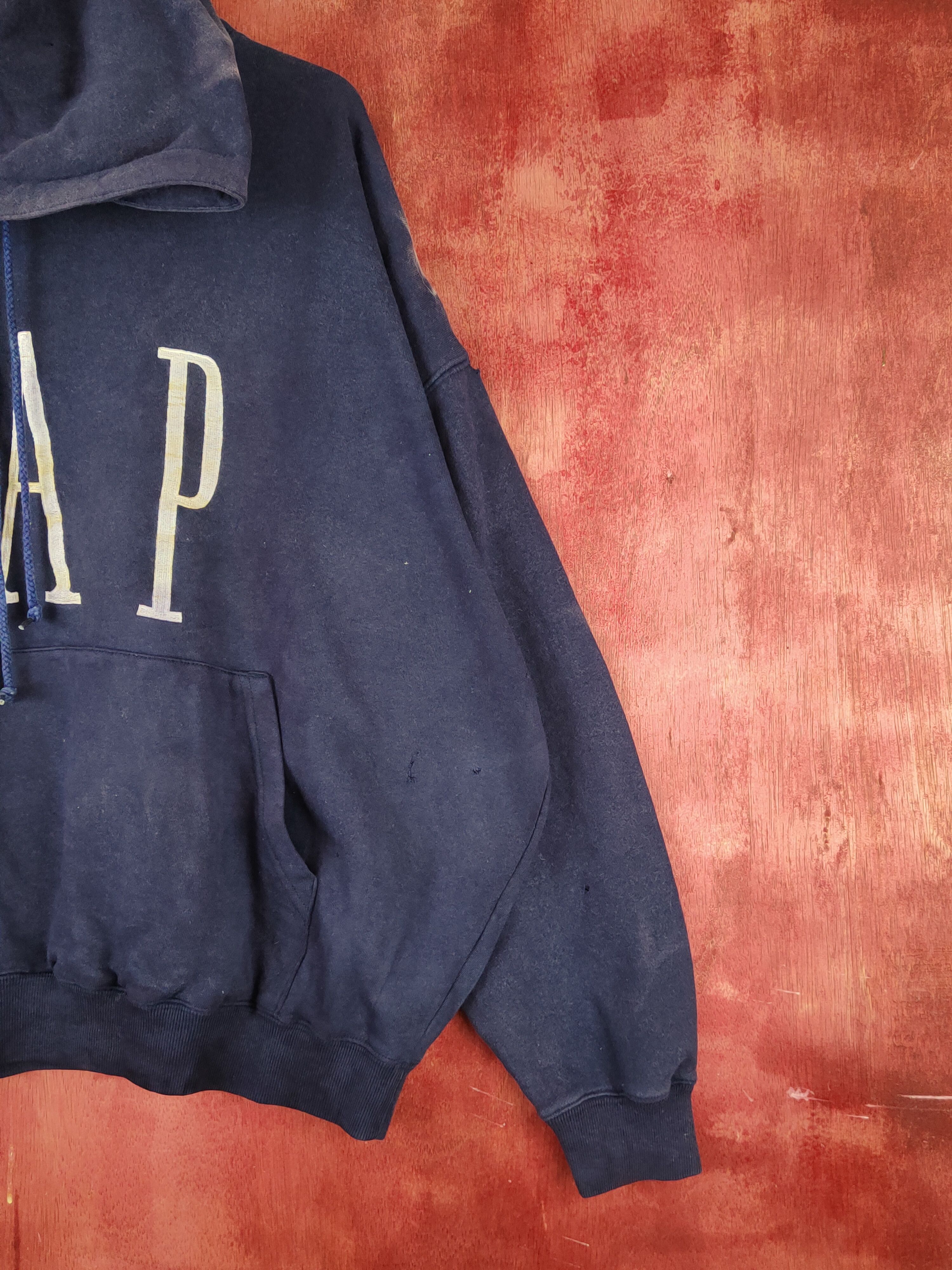 Gap DL Gap Kanye West Dark Blue Faded Hoodie Sweatshirts #S1860 Size US XL / EU 56 / 4 - 8 Thumbnail