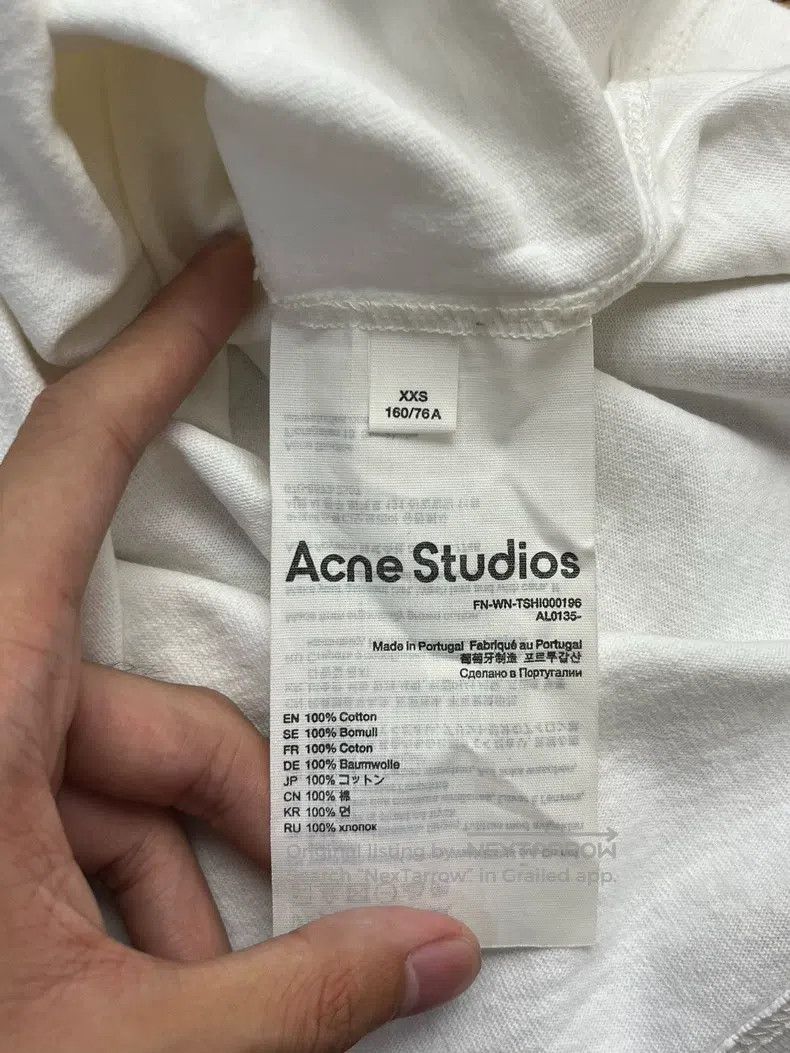 Acne Studios Acne Studios Logo Patterned Short-sleeve T-shirt, White Size XXS / US 00 / IT 34 - 4 Thumbnail