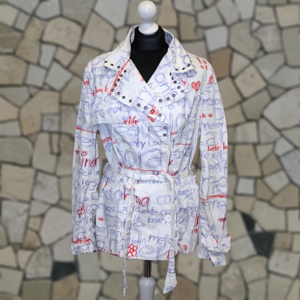 Desigual Desigual womens Coat Size 44 White Casual Overcoat Size M / US 6-8 / IT 42-44 - 1 Thumbnail