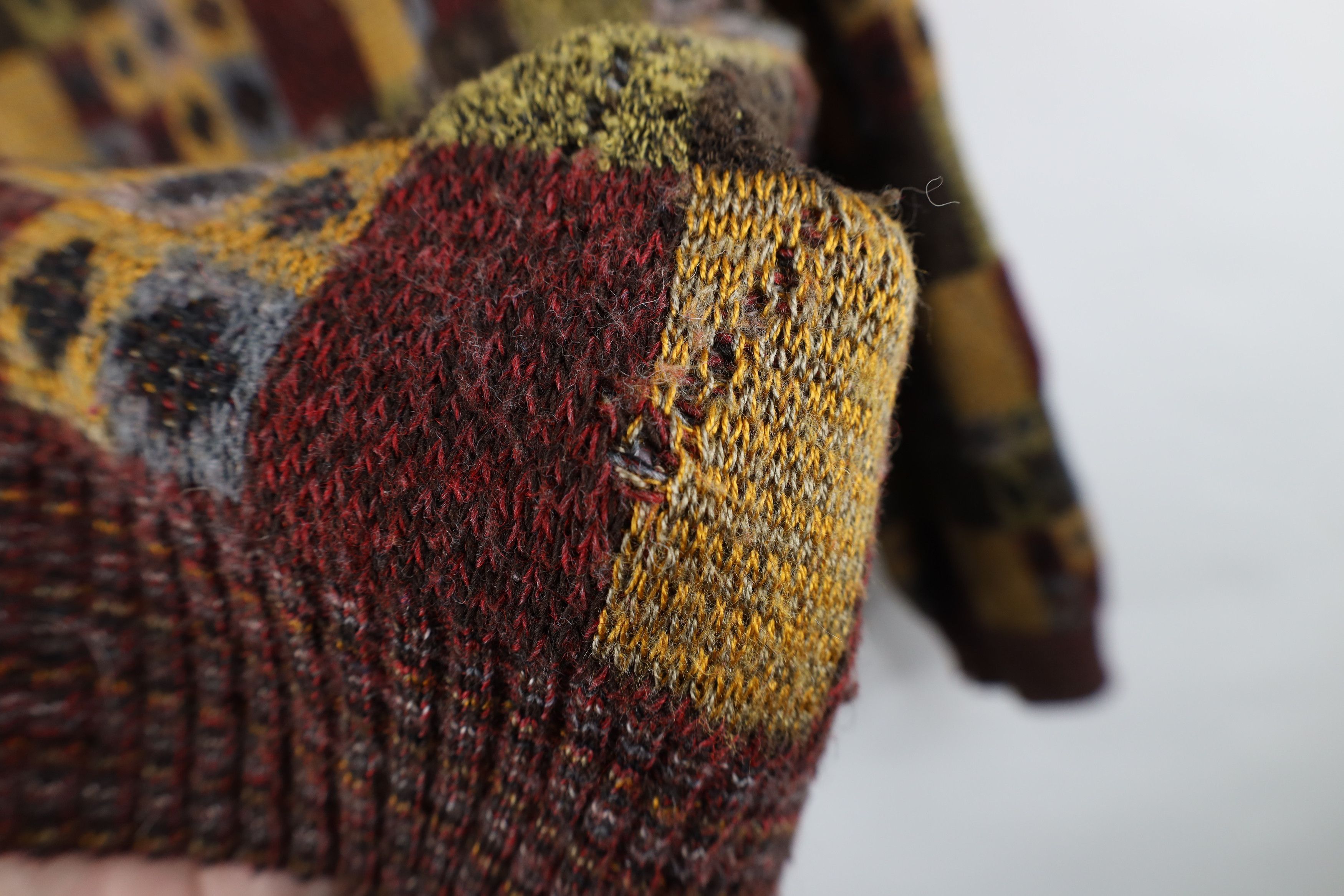 Vintage Vintage 90s Streetwear Checkered Knit Crewneck Sweater Size US M / EU 48-50 / 2 - 5 Thumbnail