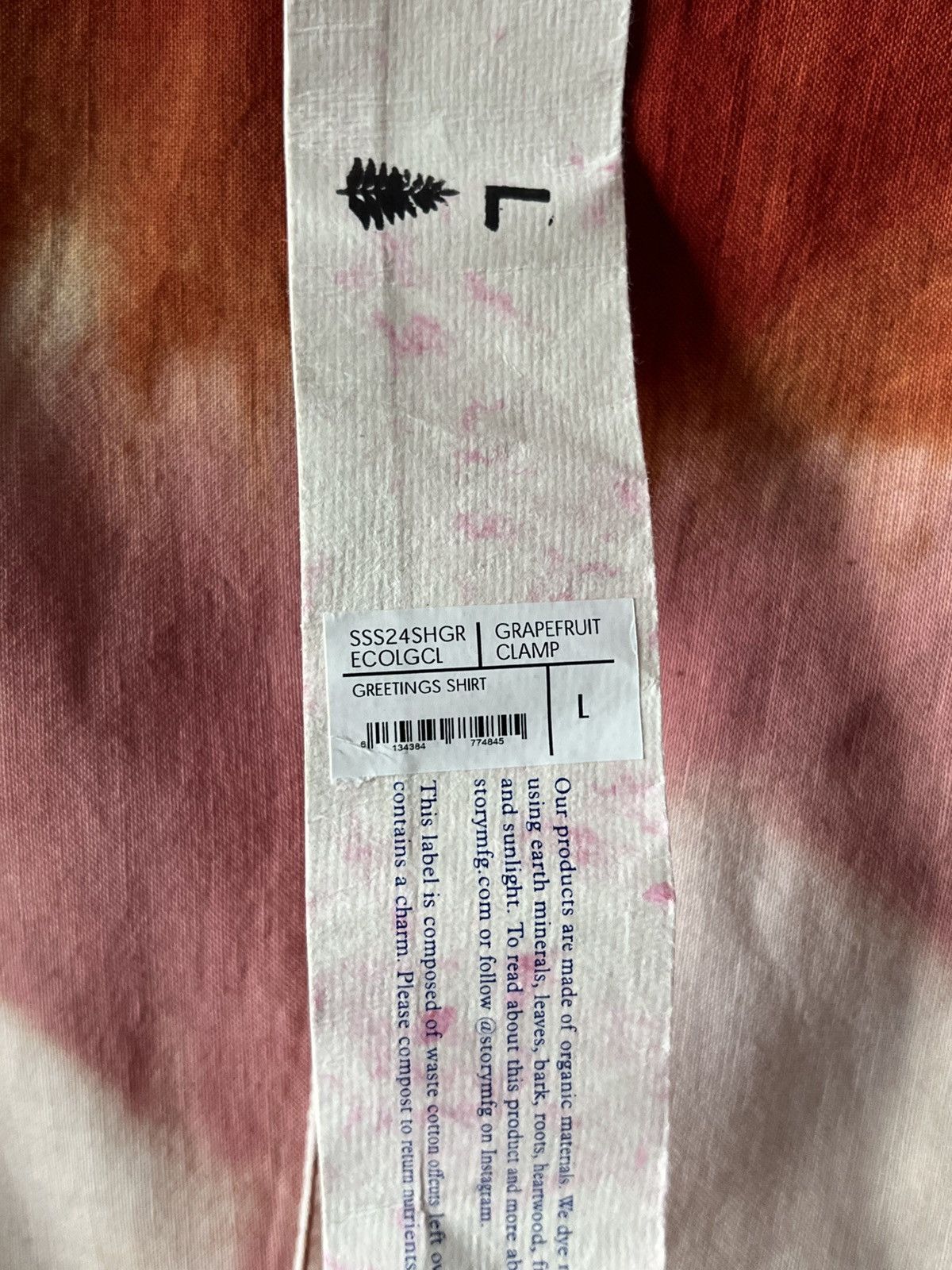 Story Mfg. Story mfg. Grapefruit Clamp Greetings shirt Size US L / EU 52-54 / 3 - 4 Thumbnail
