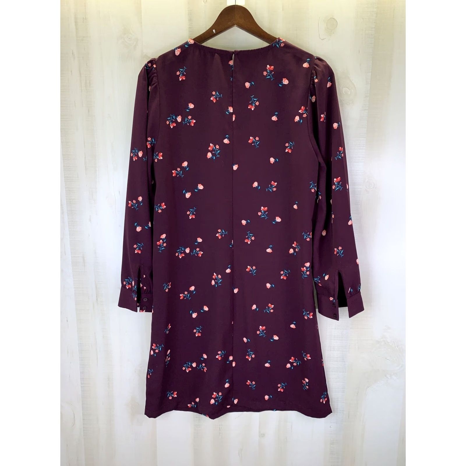 Old Navy Old Navy Burgundy Long Sleeve Floral Sheath Dress M Multicolor Women Midi NWT-11254 Size M / US 6-8 / IT 42-44 - 4 Thumbnail