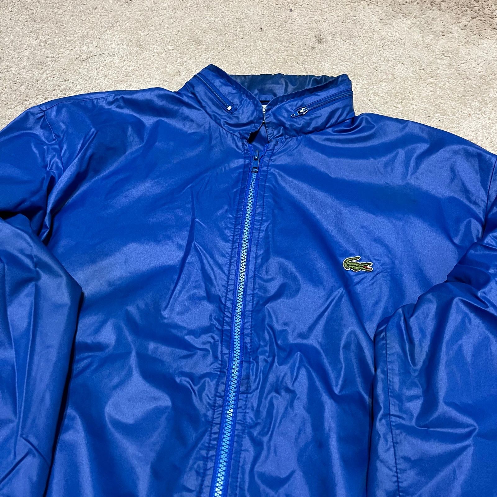 Izod Vintage Izod Lacoste Blue Nylon Bomber Jacket Large Size US L / EU 52-54 / 3 - 3 Thumbnail